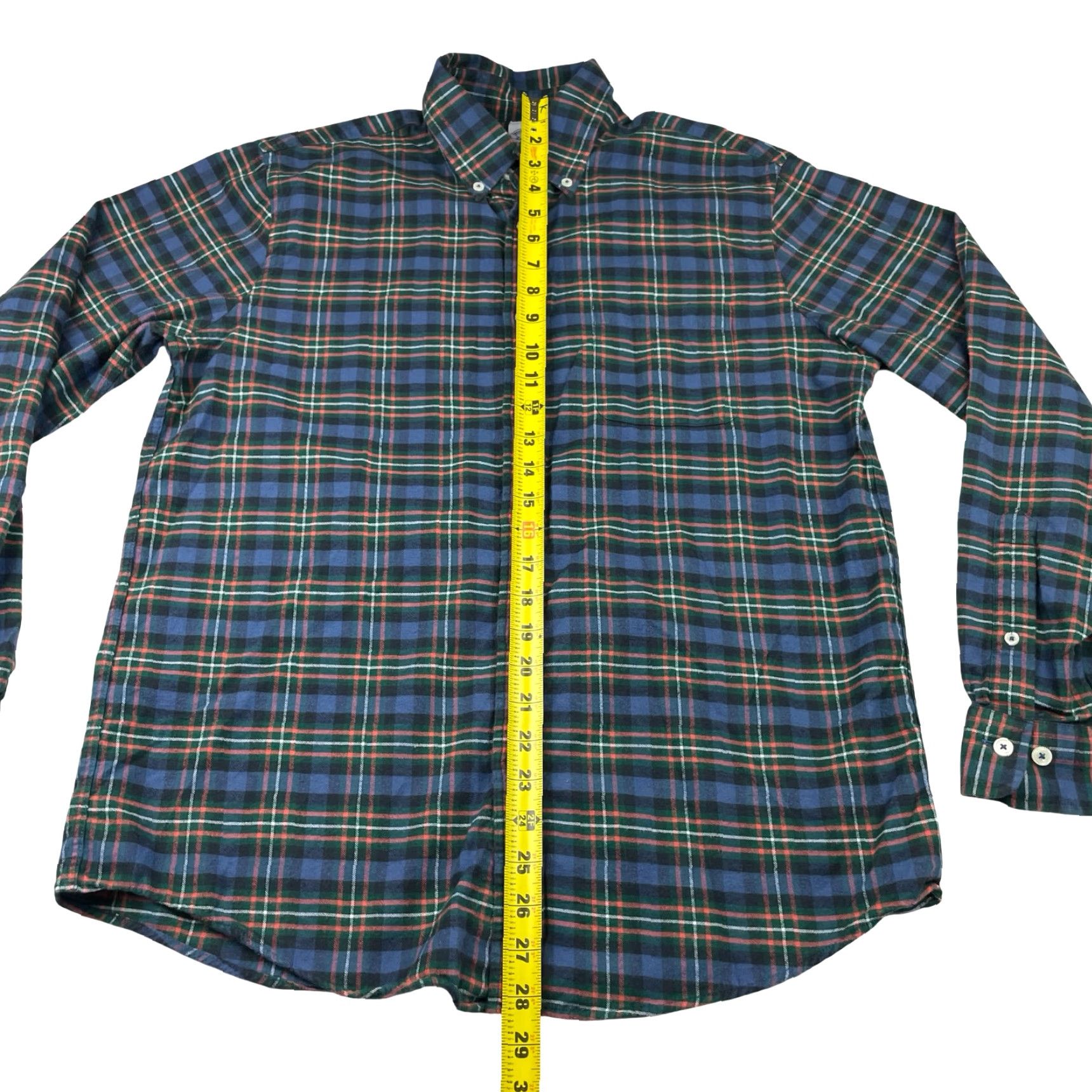 Brooks Brothers Brooks Brothers Shirt REGENT FIT Flannel Button-Down Long Sleeve Blue/Green Plaid Medium Mens Size US M / EU 48-50 / 2 - 4 Thumbnail