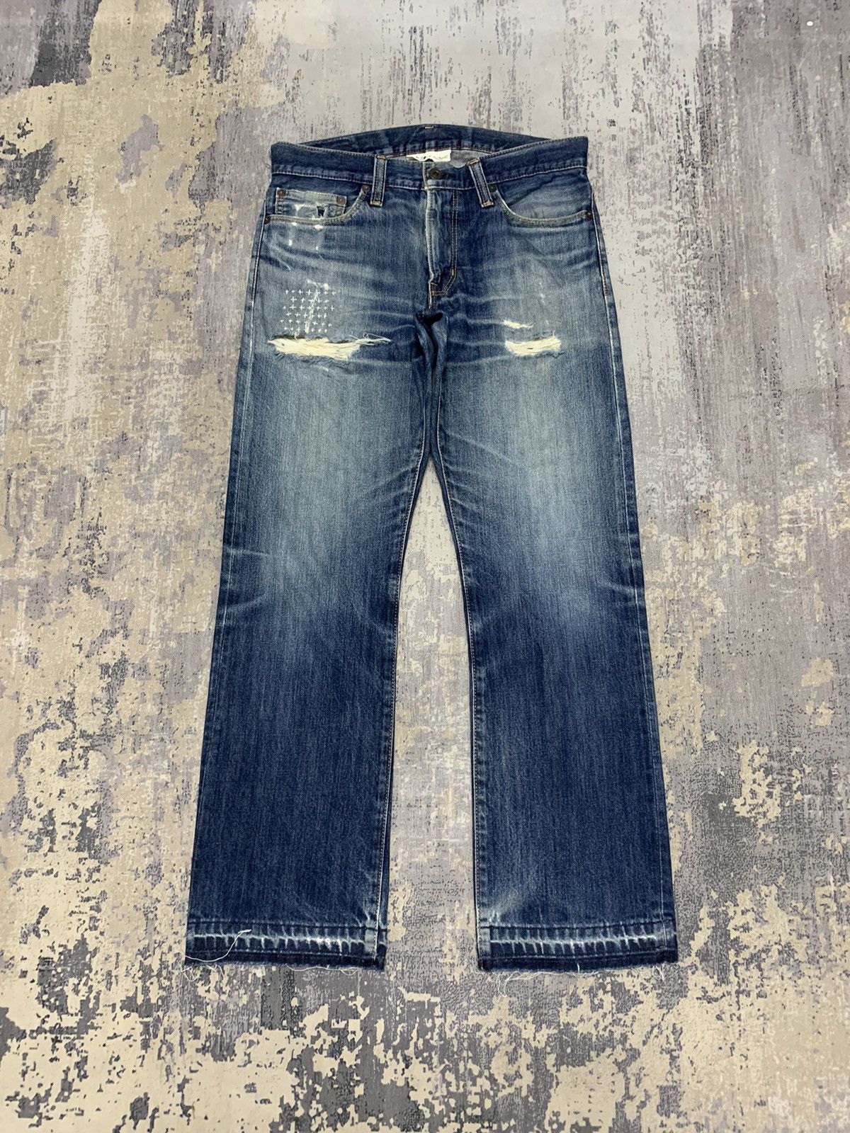 Japanese Brand Archive Japanese Back Number Distressed WWII Style 31 Size US 31 - 1 Thumbnail