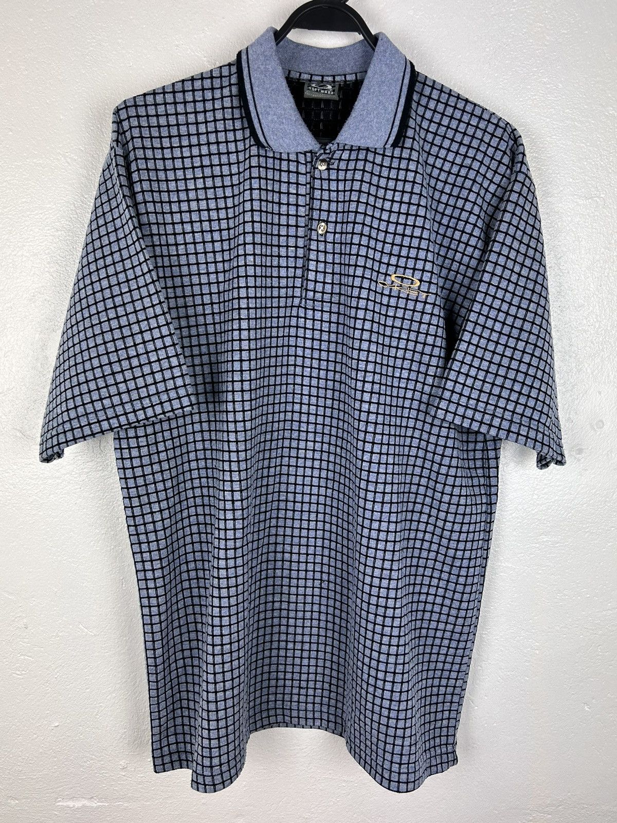 Oakley 90s Vintage Oakley Software Checkered Polo Shirt In Blue Size US XL / EU 56 / 4 - 1 Thumbnail