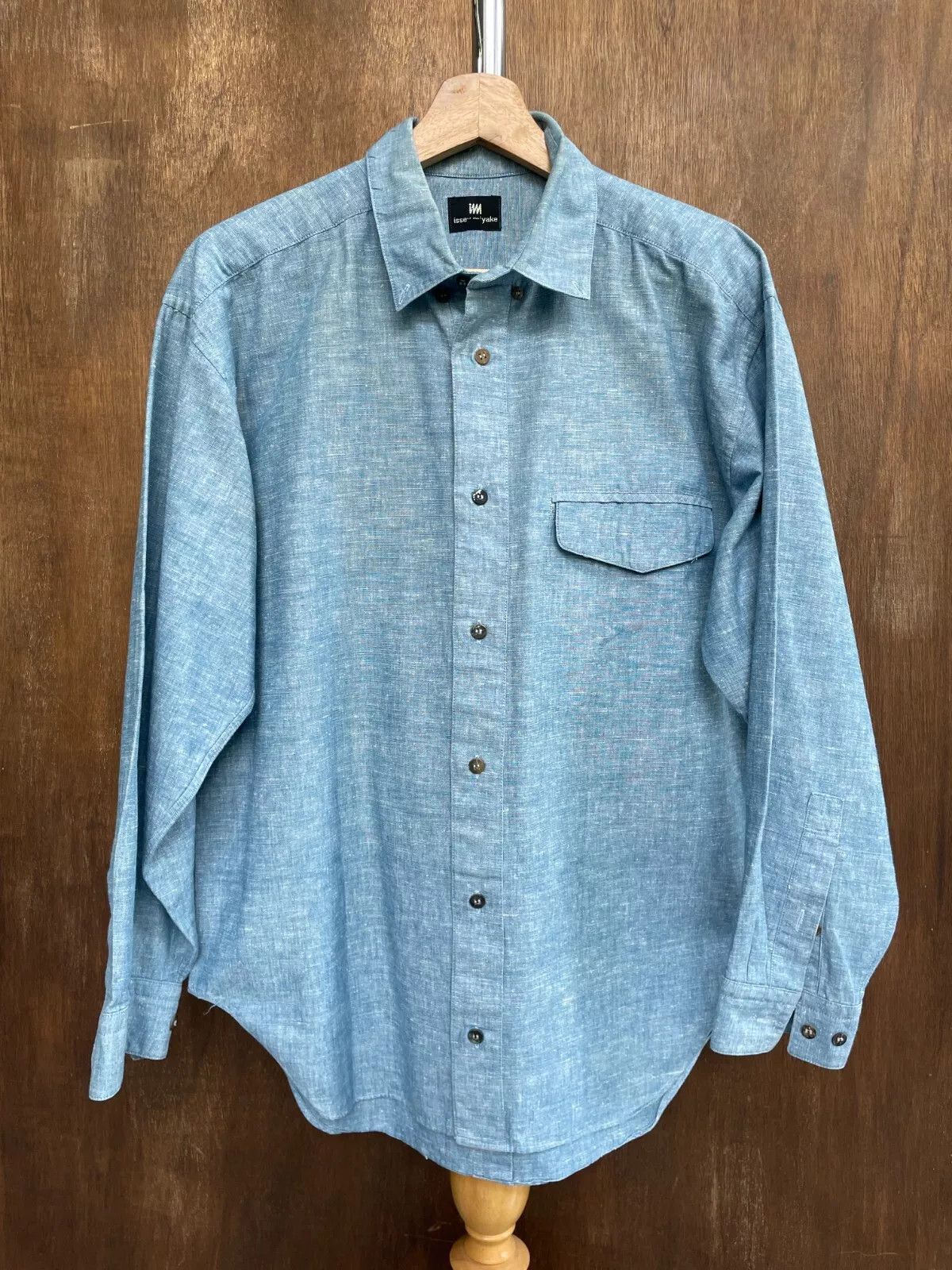 Issey Miyake Issey Miyake Light Blue Shirt Size US M / EU 48-50 / 2 - 1 Thumbnail