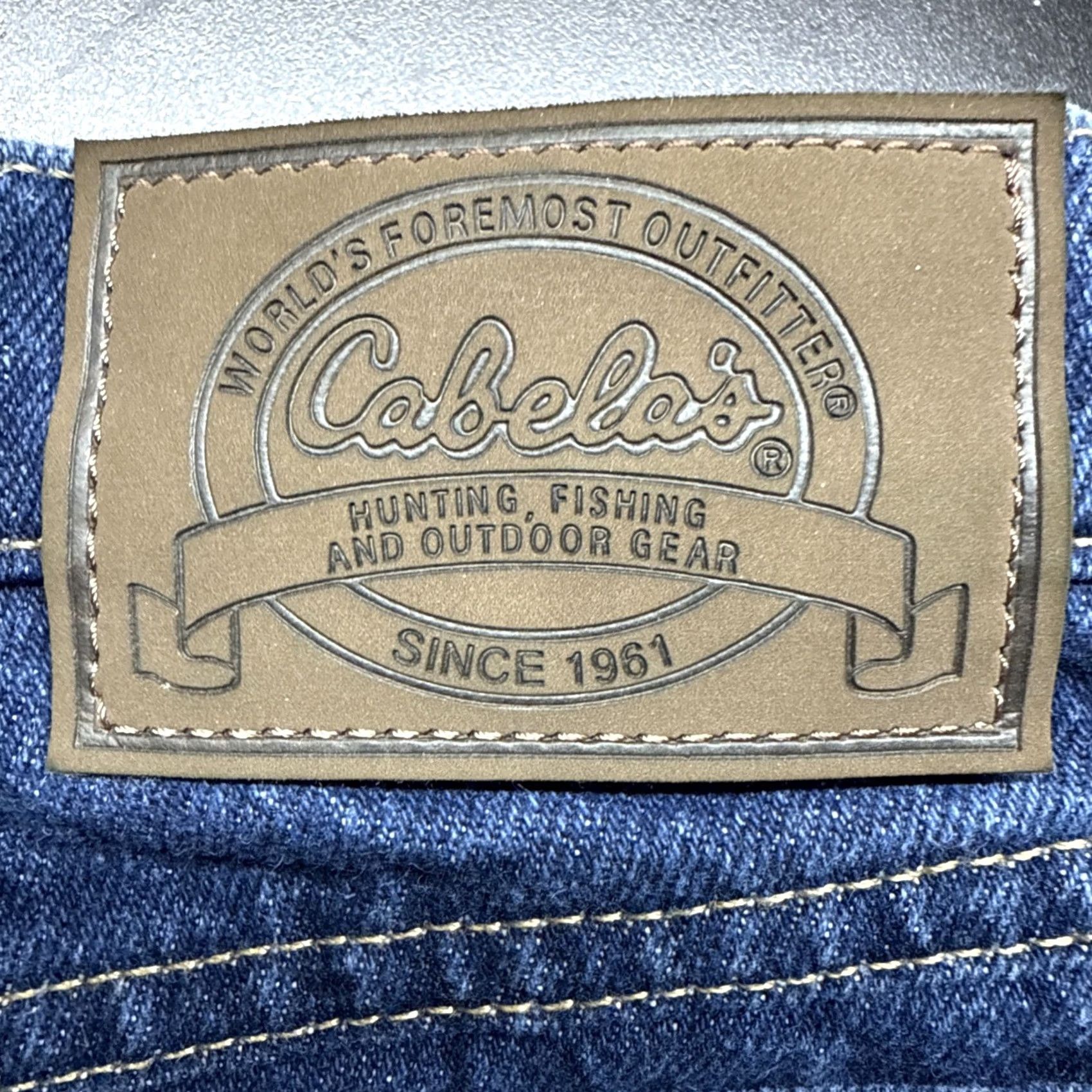 Vintage Cabela's Blue Jeans 40x34 Lined Denim Straight 902224 Men's Regular Roughneck Winter Cotton Jeans Size US 40 / EU 56 - 5 Thumbnail