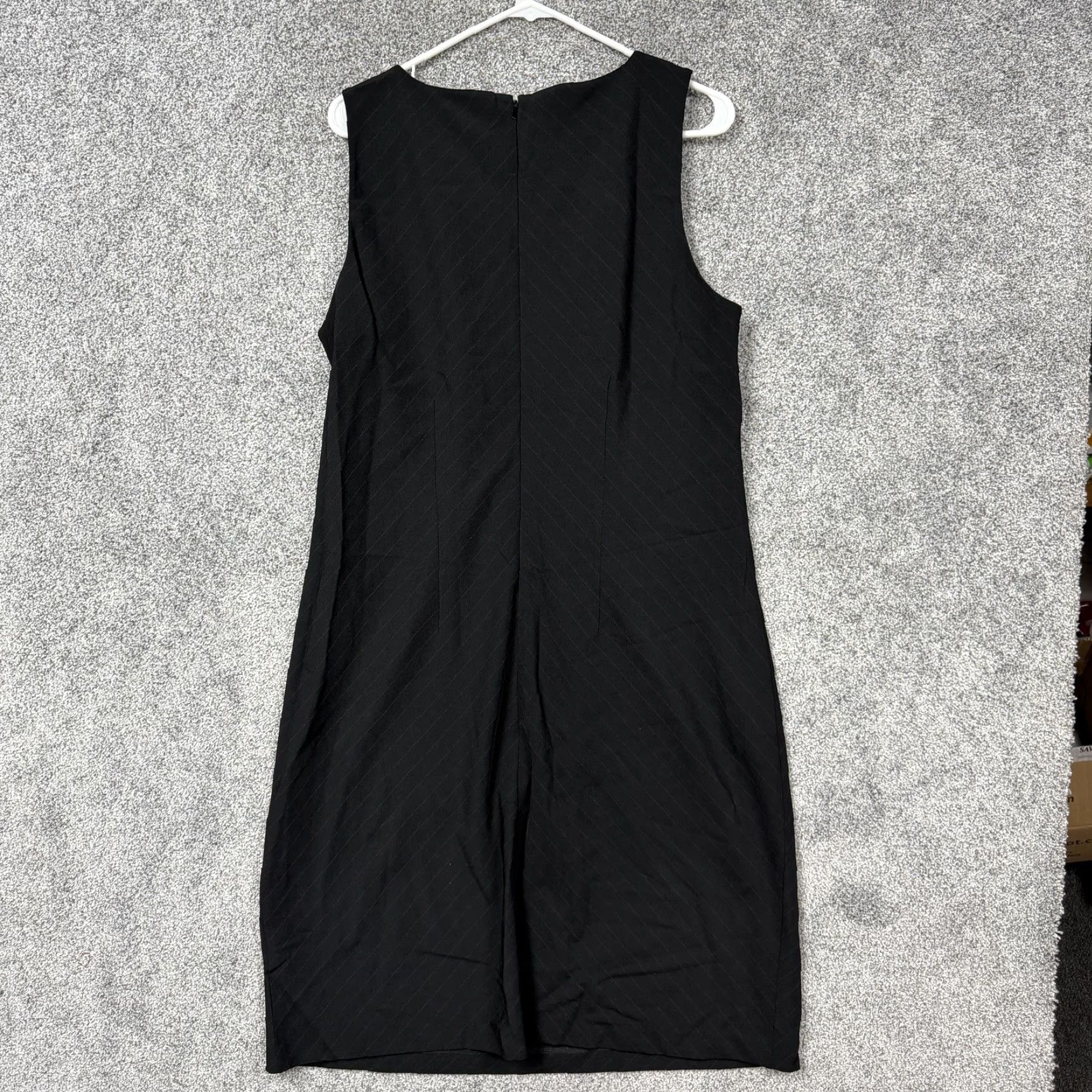 Lane Bryant Sheath Dress 16 Plus Black Pinstripe Office Workwear Career Chic