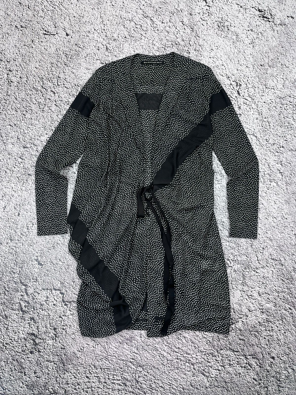 Balenciaga BALENCIAGA SILK ARCHIVE POLKA DOT MESH WRAP DRESS CARDIGAN Size XS / US 0-2 / IT 36-38 - 1 Thumbnail