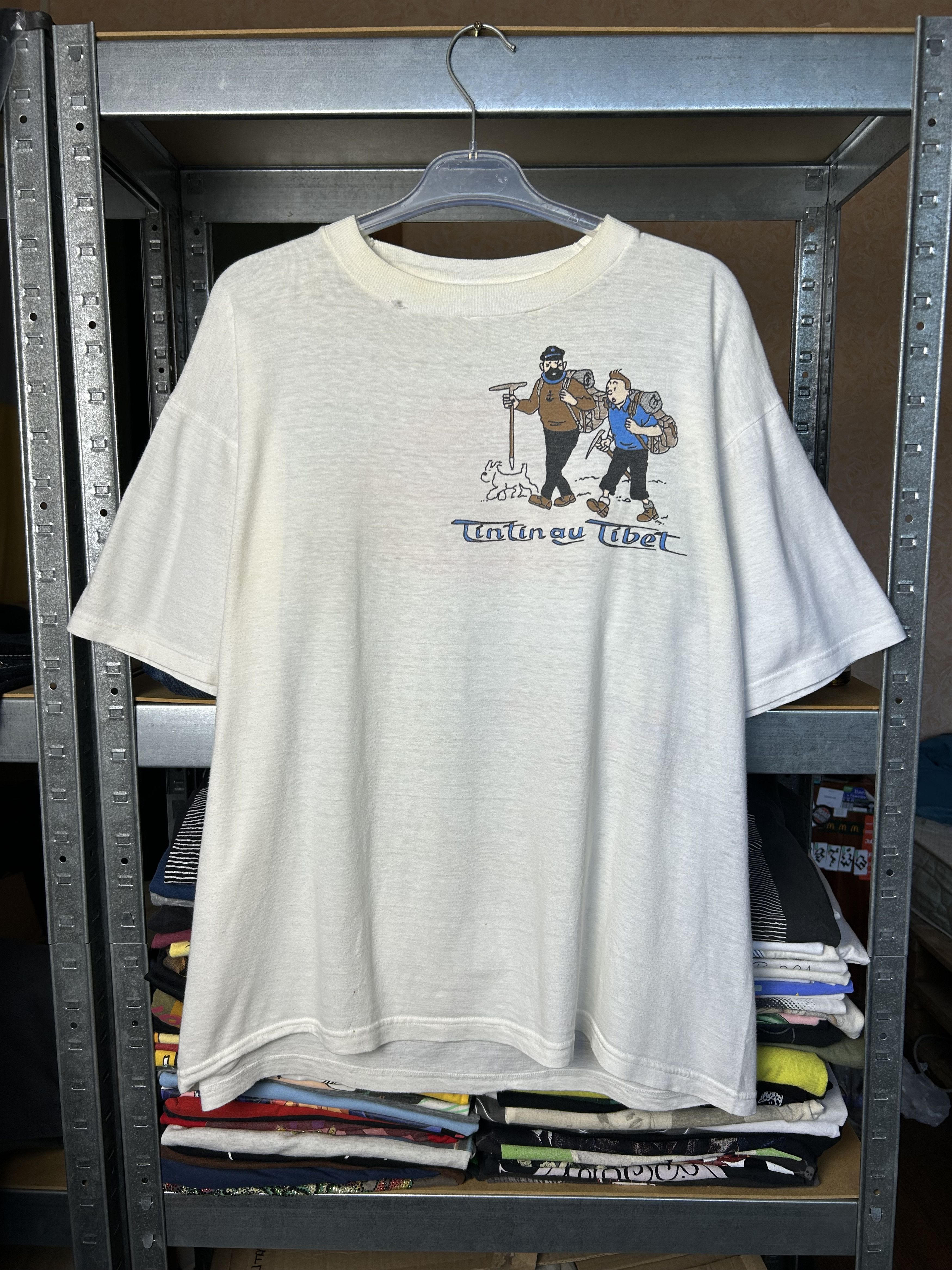 Cartoon Network Vintage 90s Adventures of Tintin in Tibet Cartoon T-shirt Size US XL / EU 56 / 4 - 2 Thumbnail