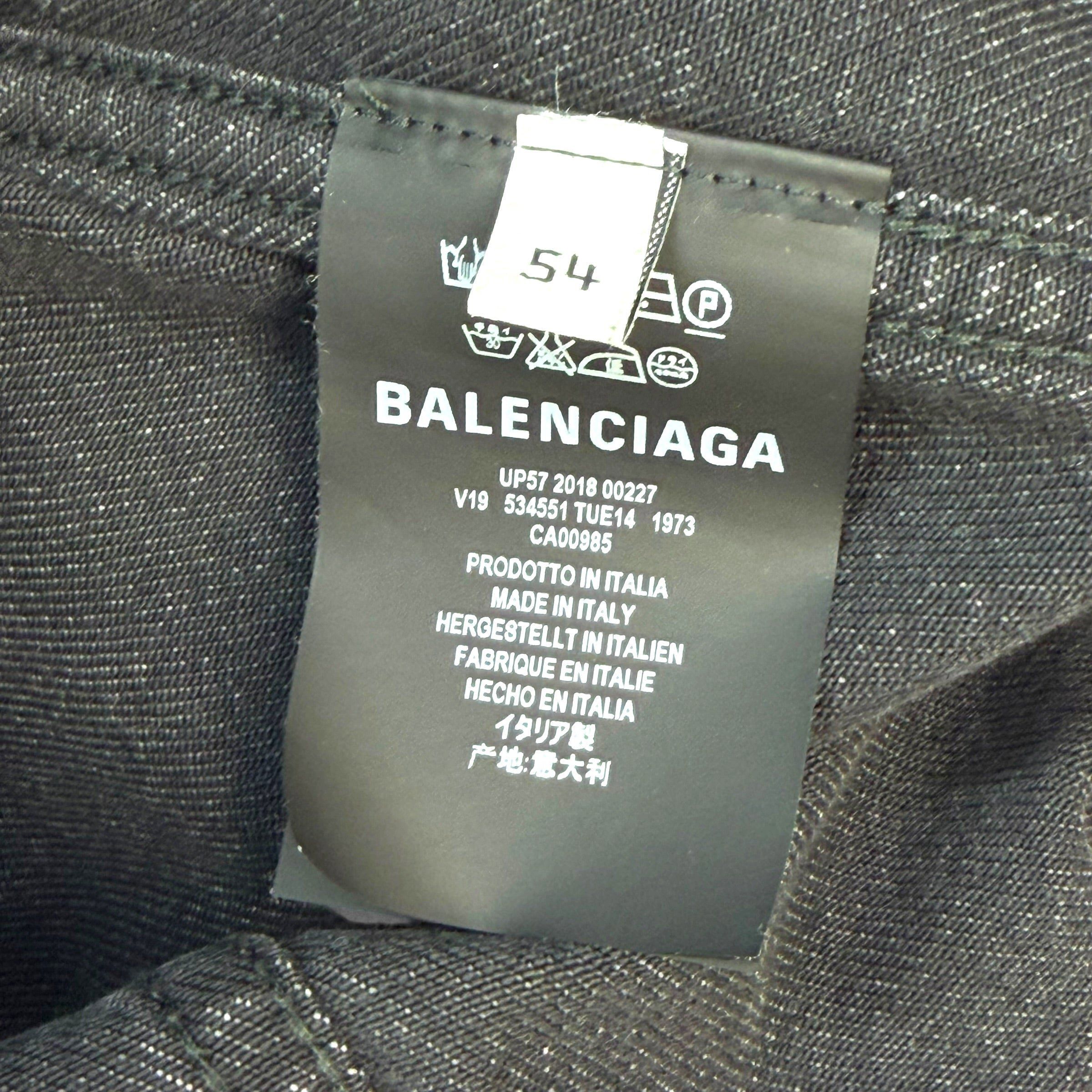 Balenciaga Balenciaga Embroidered Political Logo Denim Jacket 54 (L) Size US L / EU 52-54 / 3 - 5 Thumbnail