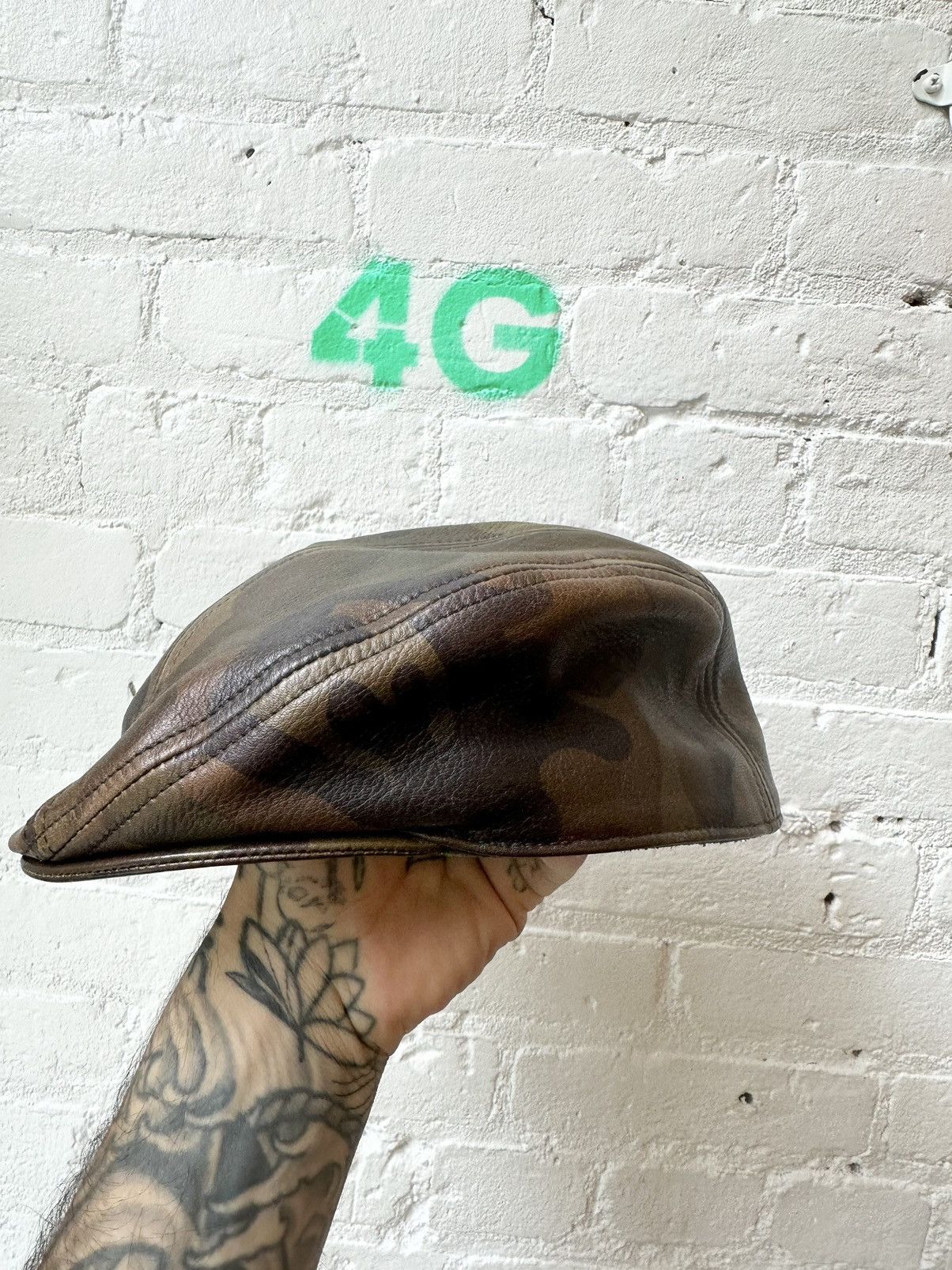 Chrome Hearts Chrome Hearts NEW Camo Hunting / Golf Leather Hat Size ONE SIZE - 1 Thumbnail
