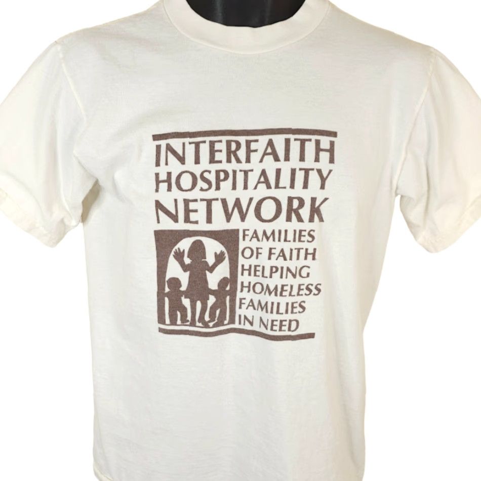 Vintage VINTAGE All Sport Interfaith Hospitality Network T Shirt Mens Size S Cream 90s Made In USA Size US S / EU 44-46 / 1 - 2 Thumbnail