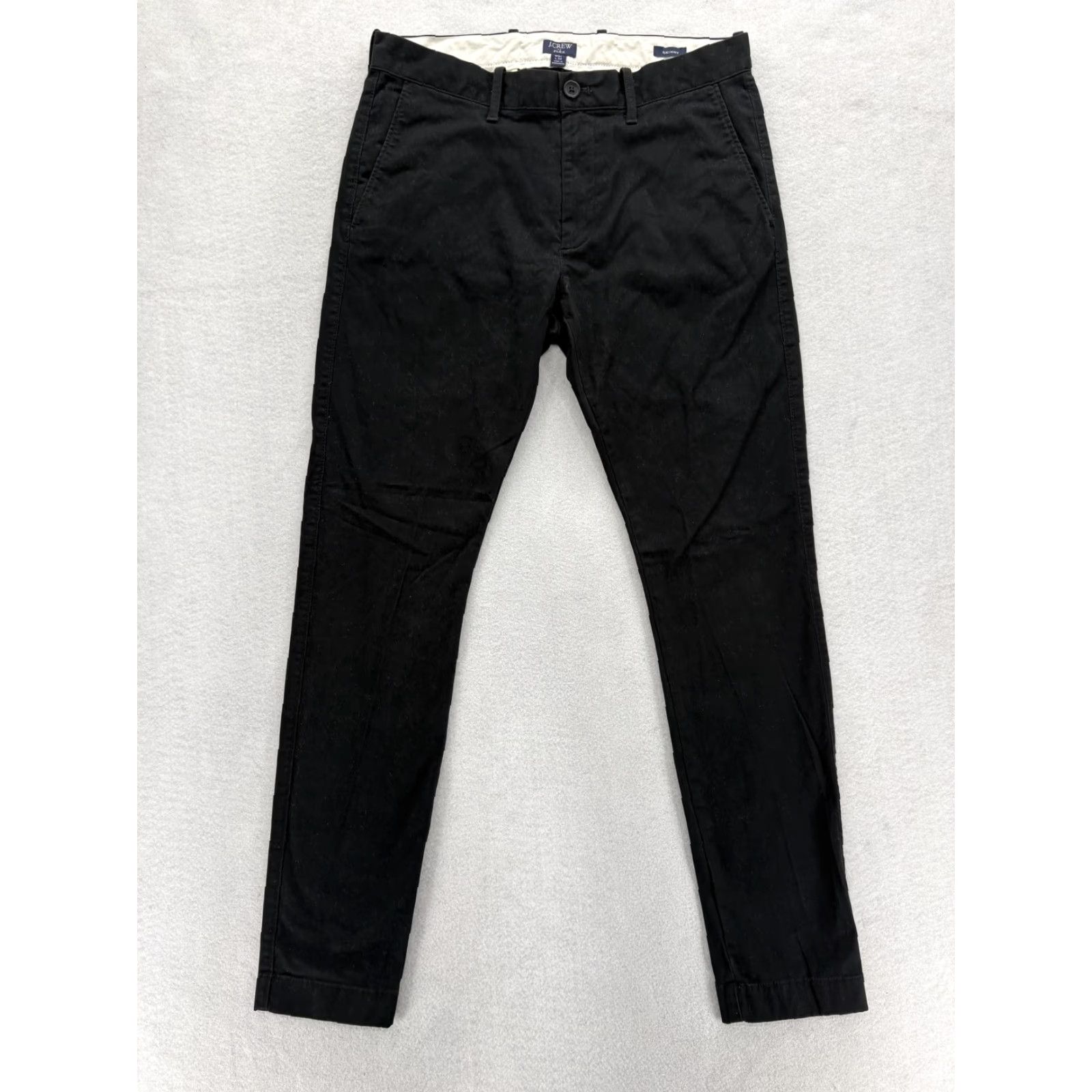 J.Crew J Crew Flex Pants 31x32 Mens Black Skinny Chino Stretch Casual Preppy Workwear Size US 31 - 2 Thumbnail