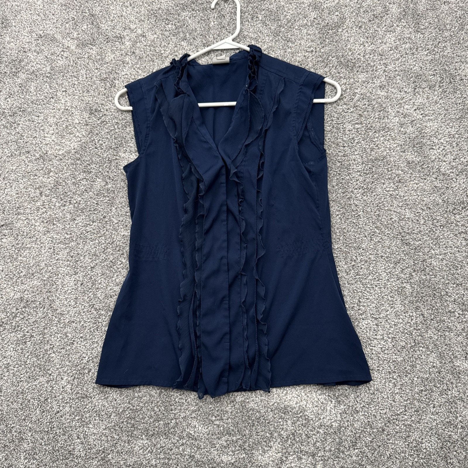 Converse Converse Blouse Womens S Ruffled Chic Preppy Y2K Button Up Size S / US 4 / IT 40 - 1 Thumbnail