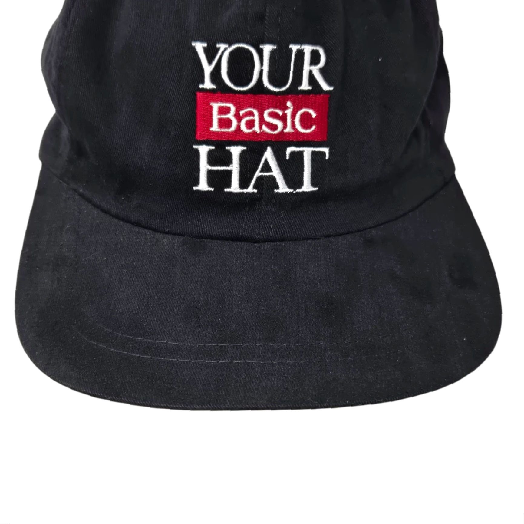 Vintage VINTAGE Basic Cigarettes Your Basic Hat Black Snap Back Adjustable Cap 1980s Size ONE SIZE - 3 Thumbnail