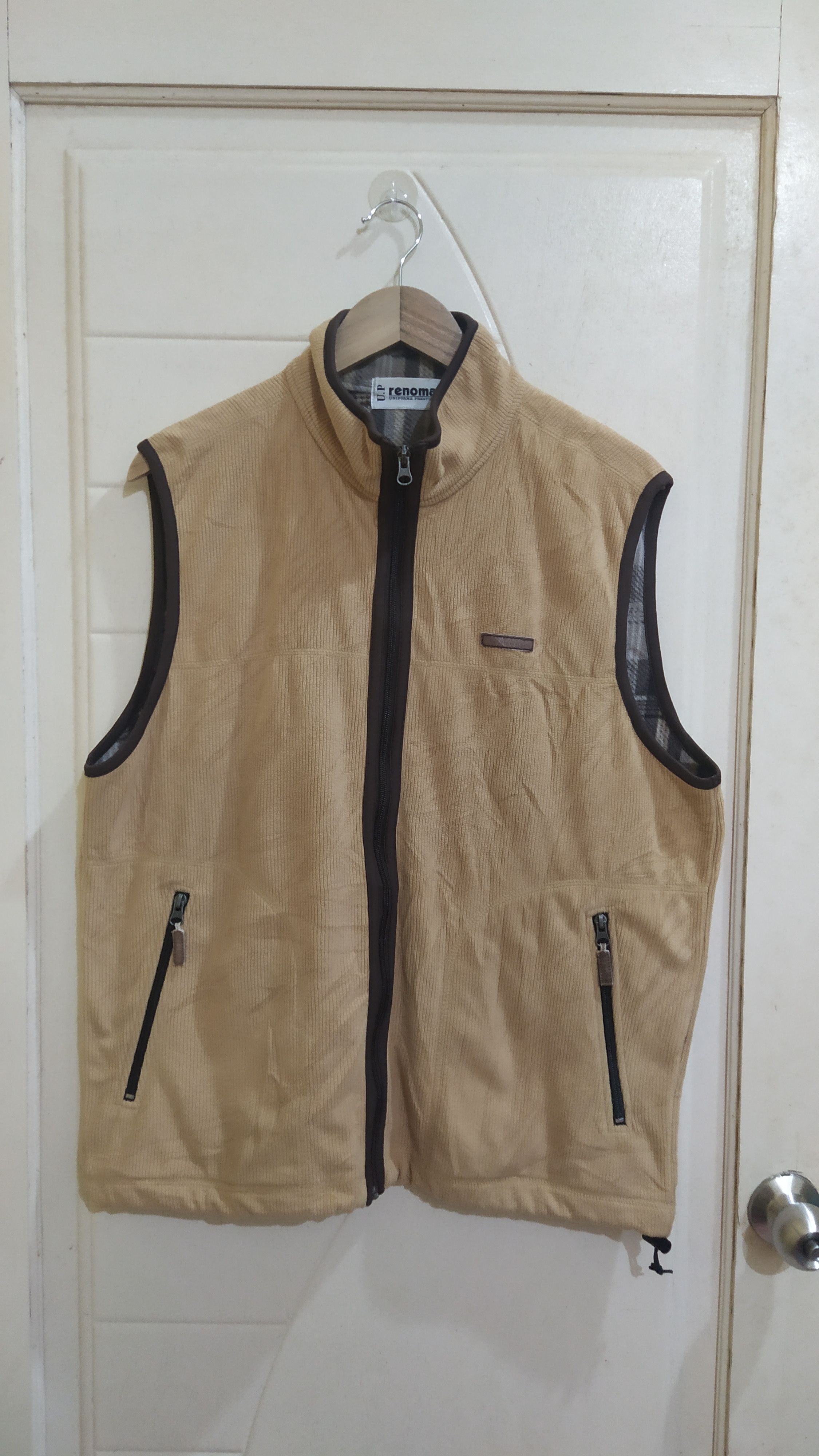 Renoma U.P. Full-Zip Vest with Plaid Interior