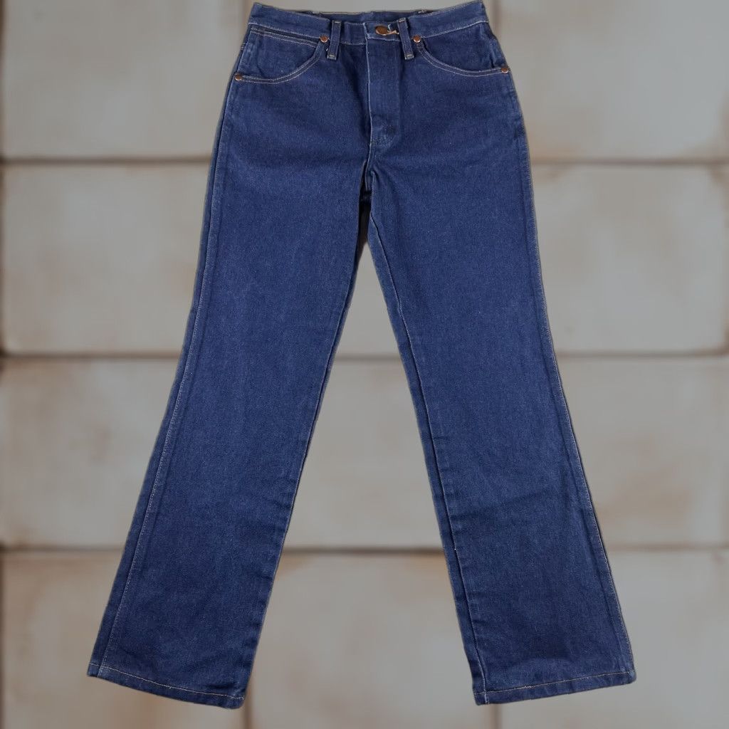 Wrangler VINTAGE Wrangler 936DEN Cowboy Cut Jeans 29x30 Slim Blue Denim 5-Pocket Mens Wrangler Cowboy Cut Size US 29 - 1 Thumbnail