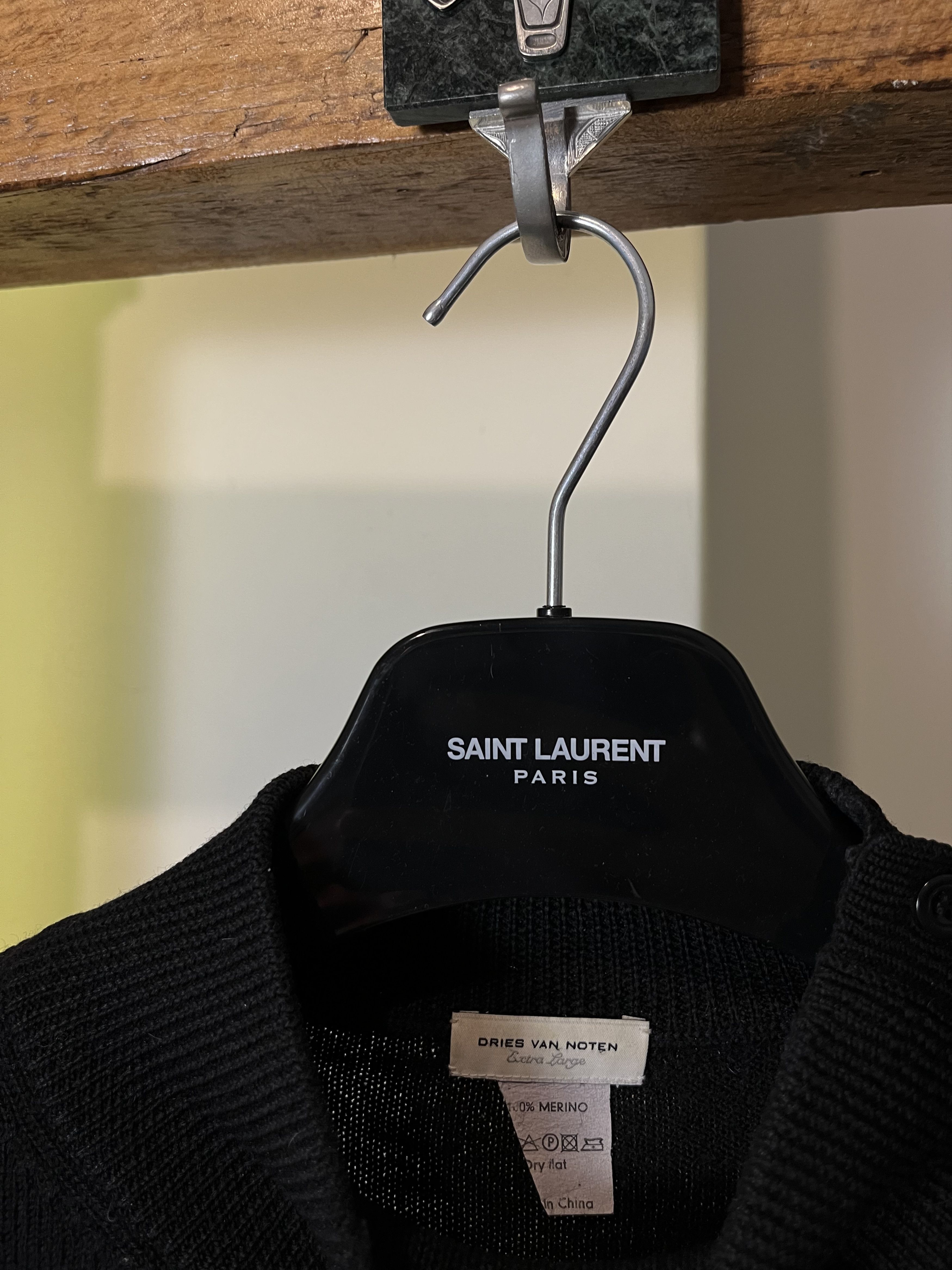 Designer × Dries Van Noten × Japanese Brand Dries Van Noten Archive Black Buttons Merino Wool Knitwear Size US XL / EU 56 / 4 - 5 Thumbnail