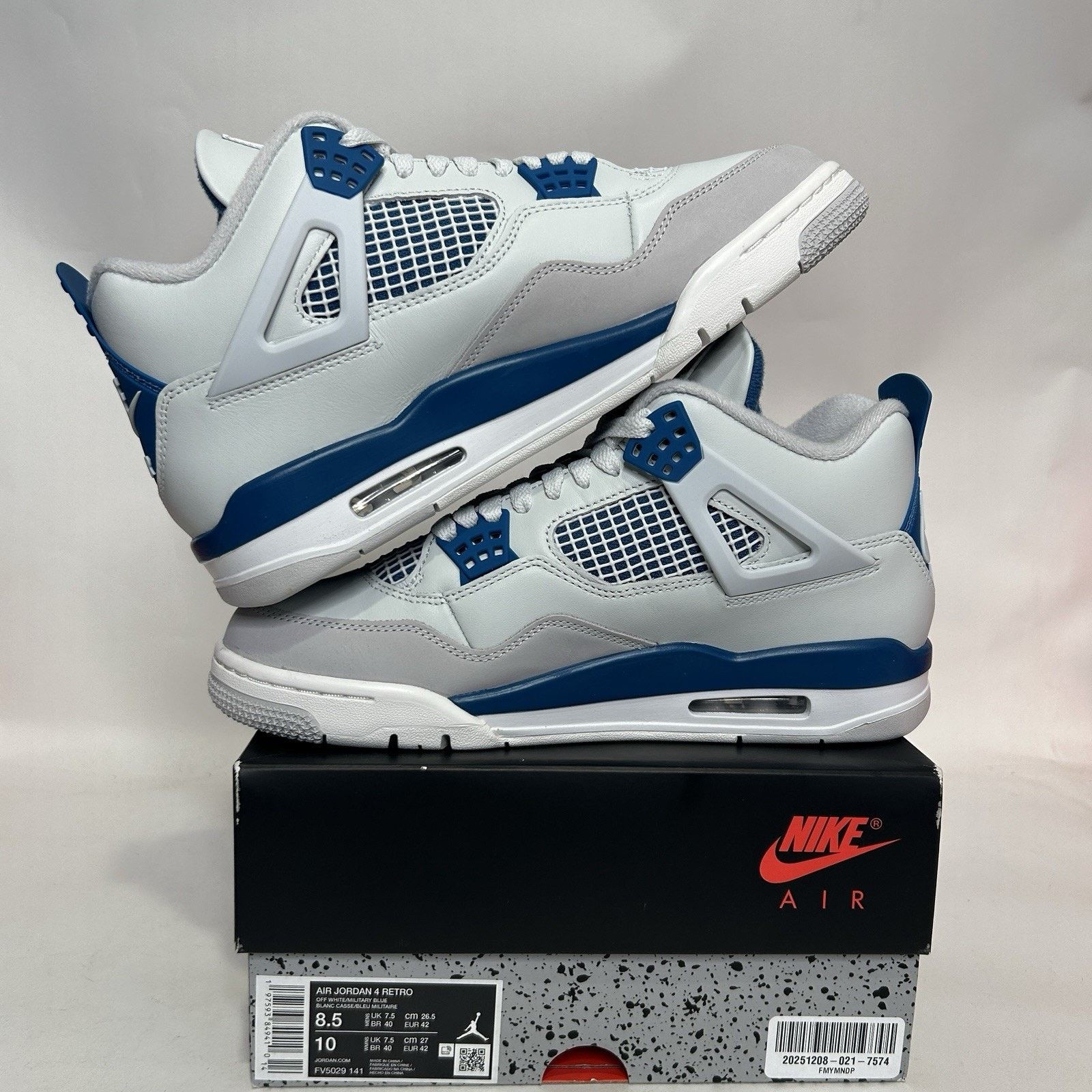 Jordan Brand Nike Air Jordan 4 Retro OG “Military Blue” FV5029-141 Size US 8.5 / EU 41-42 - 3 Thumbnail