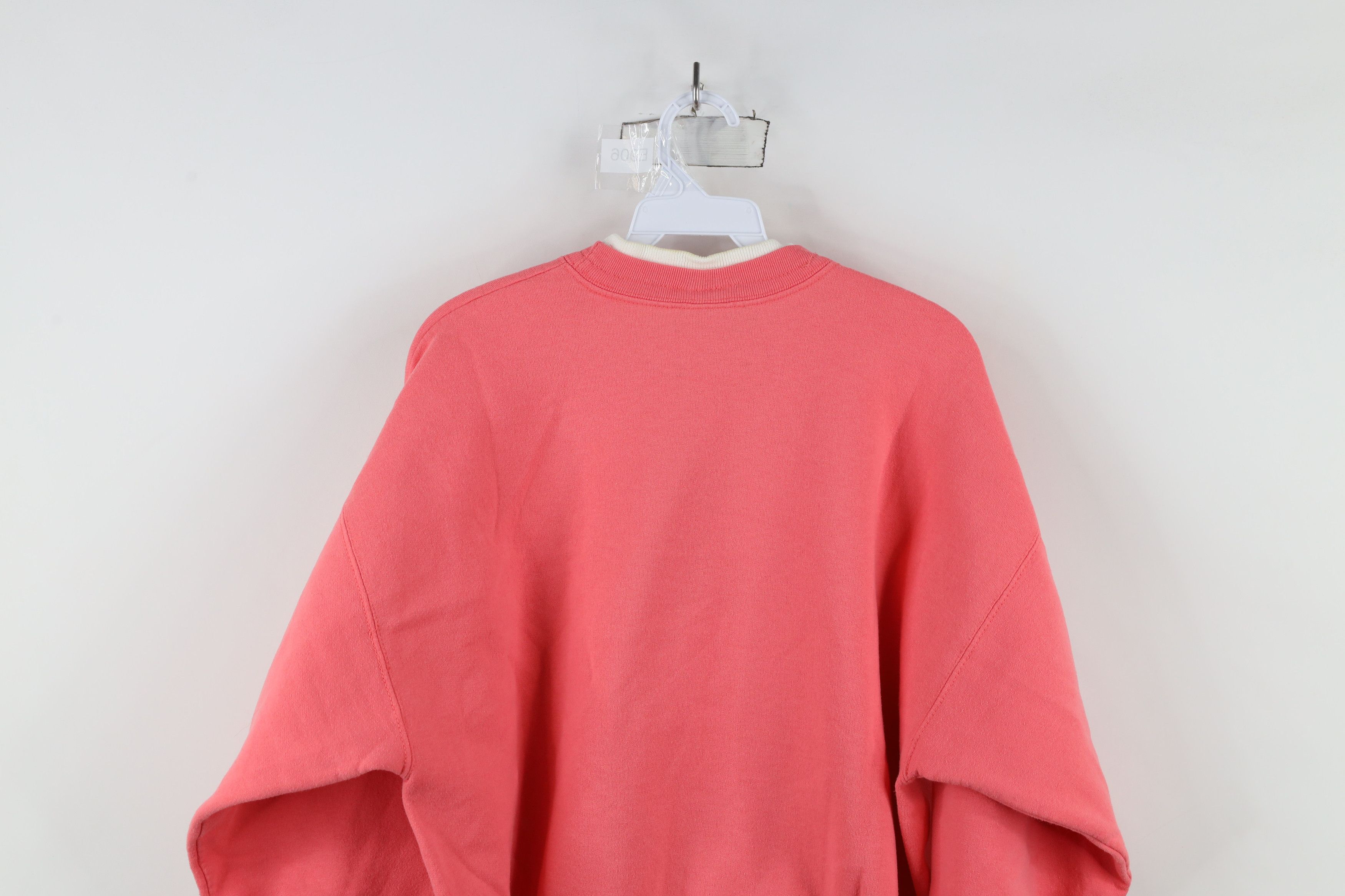 Vintage Vintage 90s Faded Cat Kitten Flower Heart Sweatshirt Pink Size L / US 10 / IT 46 - 10 Thumbnail