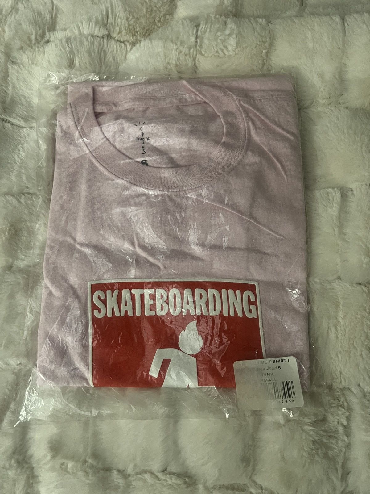 Travis Scott Cactus Jack Pink Skateboarding Is Not A Crime Tee Size US S / EU 44-46 / 1 - 1 Thumbnail