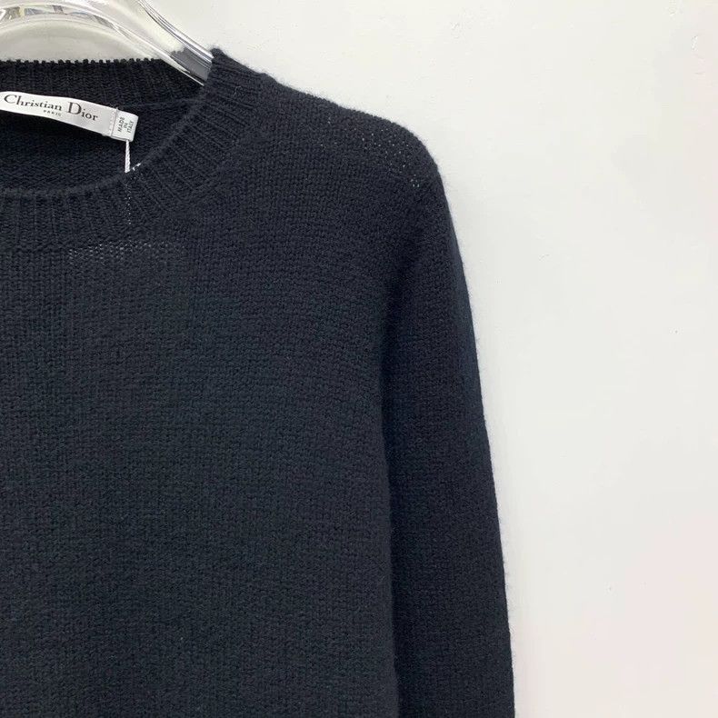 Dior Dior Black cashmere tassel round-neck long-sleeved knitted Size M / US 6-8 / IT 42-44 - 3 Thumbnail