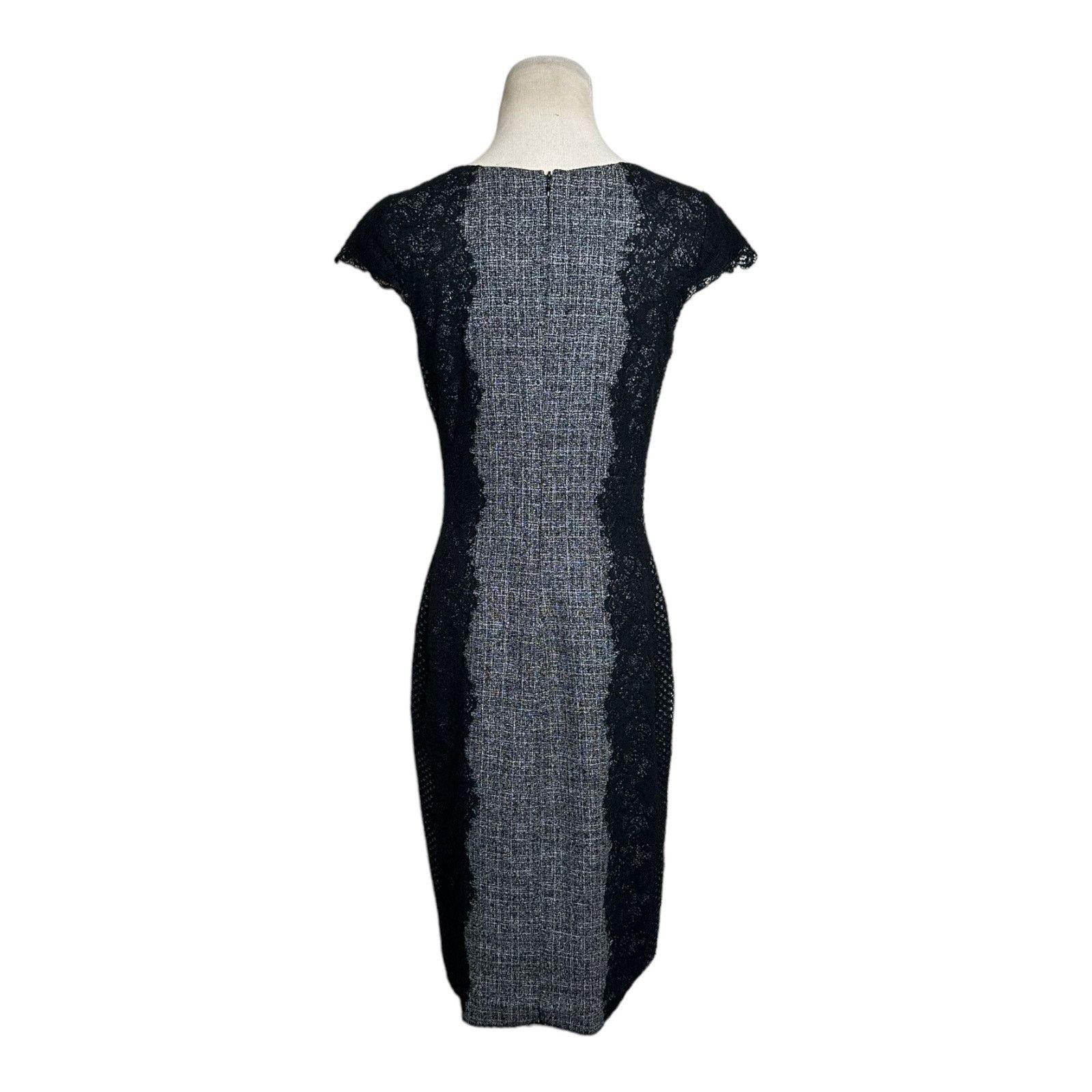 Betsey Johnson Betsey Johnson Gray Black Lace Sheath Dress size 2 Size XS / US 0-2 / IT 36-38 - 2 Thumbnail