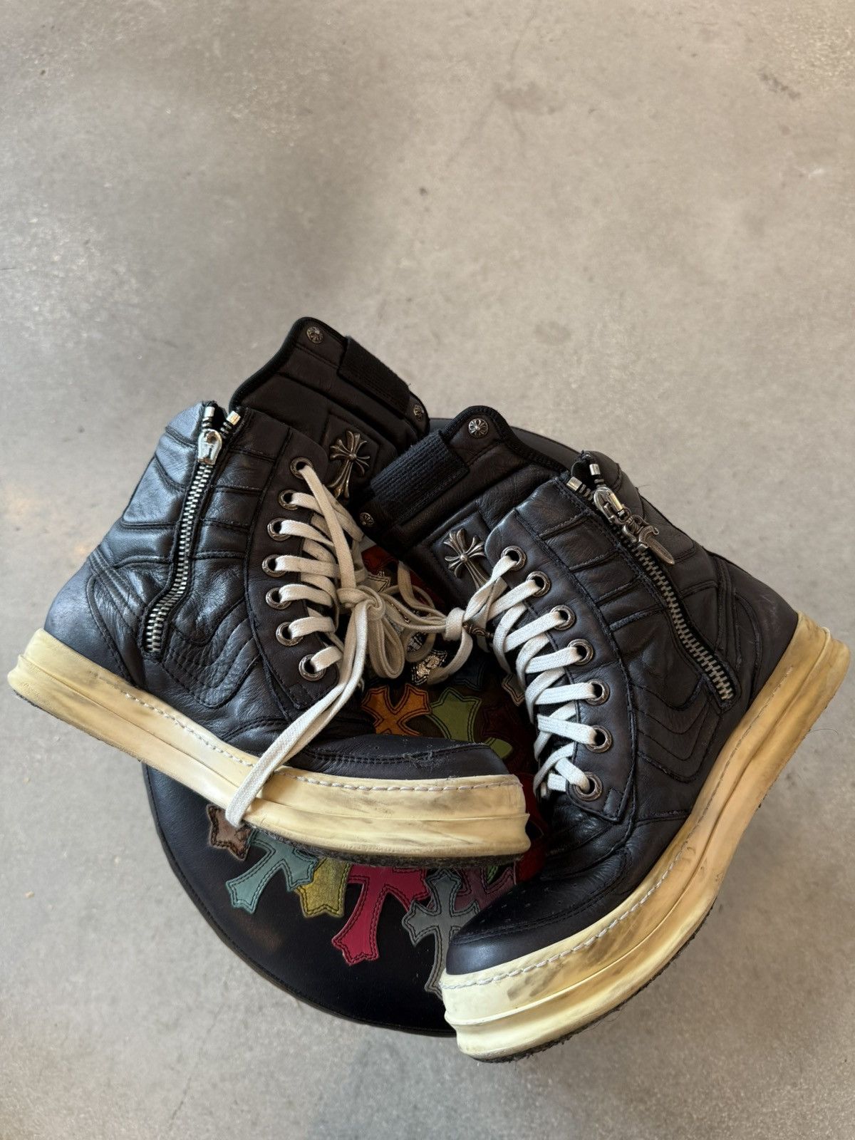 Chrome Hearts × Rick Owens CHROME HEARTS X RICK OWENS DUNKS Size US 9.5 / EU 42-43 - 8 Thumbnail