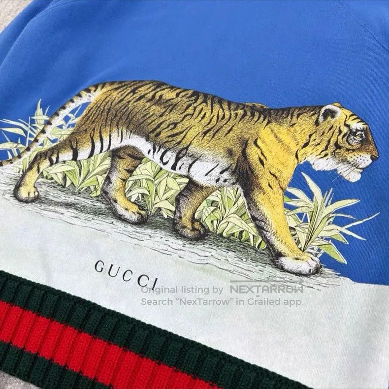 Gucci Gucci Tiger Classic Fleece Striped Sweatshirt Size US S / EU 44-46 / 1 - 6 Thumbnail