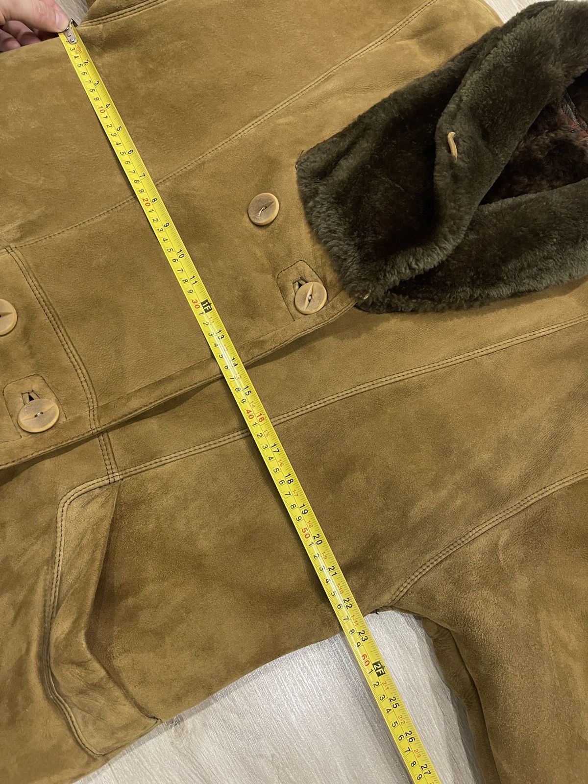 Gimo's Gimo’s Vintage 80s Shearling Coat Brown Suede Leather M/L Size US L / EU 52-54 / 3 - 13 Thumbnail