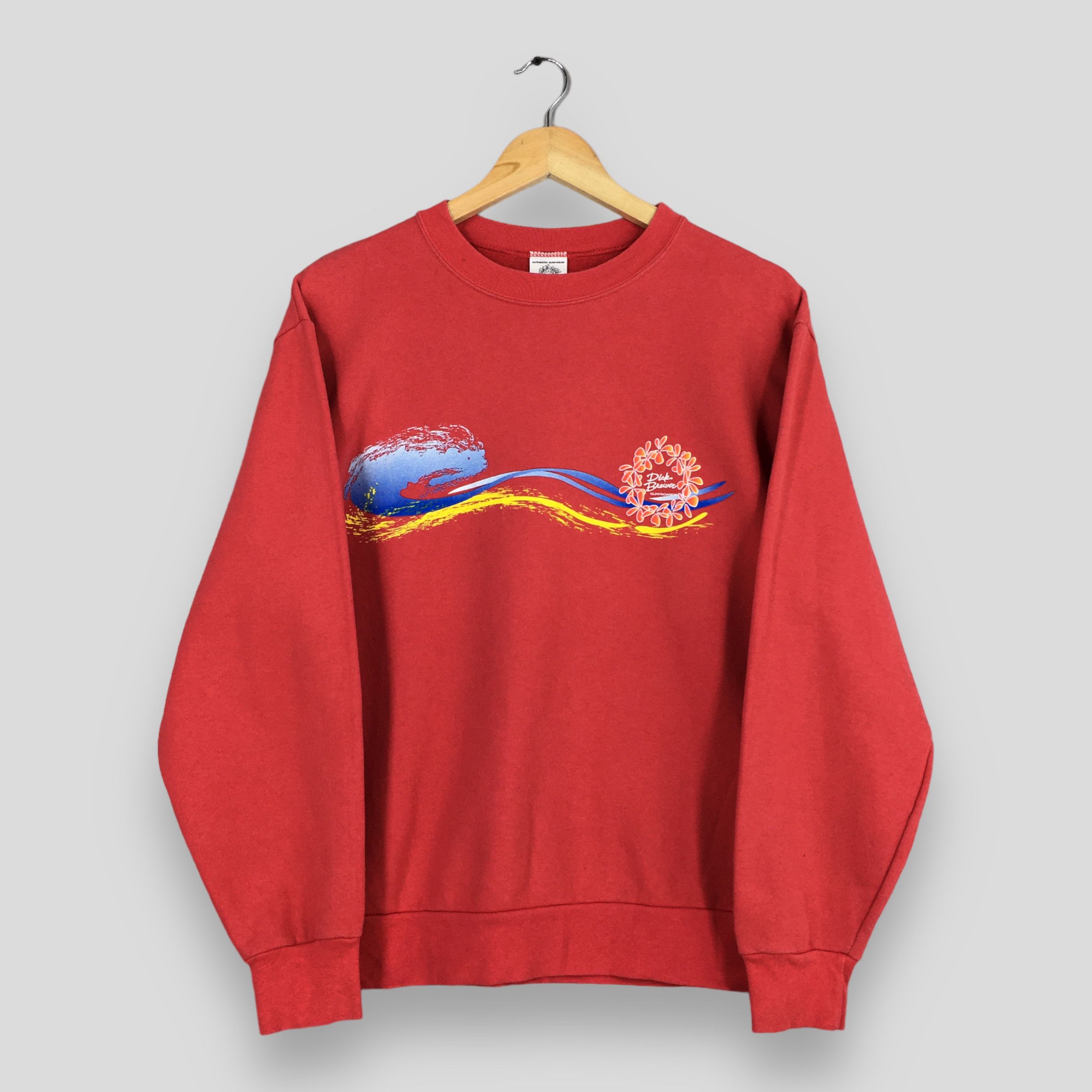 Vintage Vintage 90s Dick Brewer Hawaii Sweatshirt Medium Size US M / EU 48-50 / 2 - 1 Thumbnail