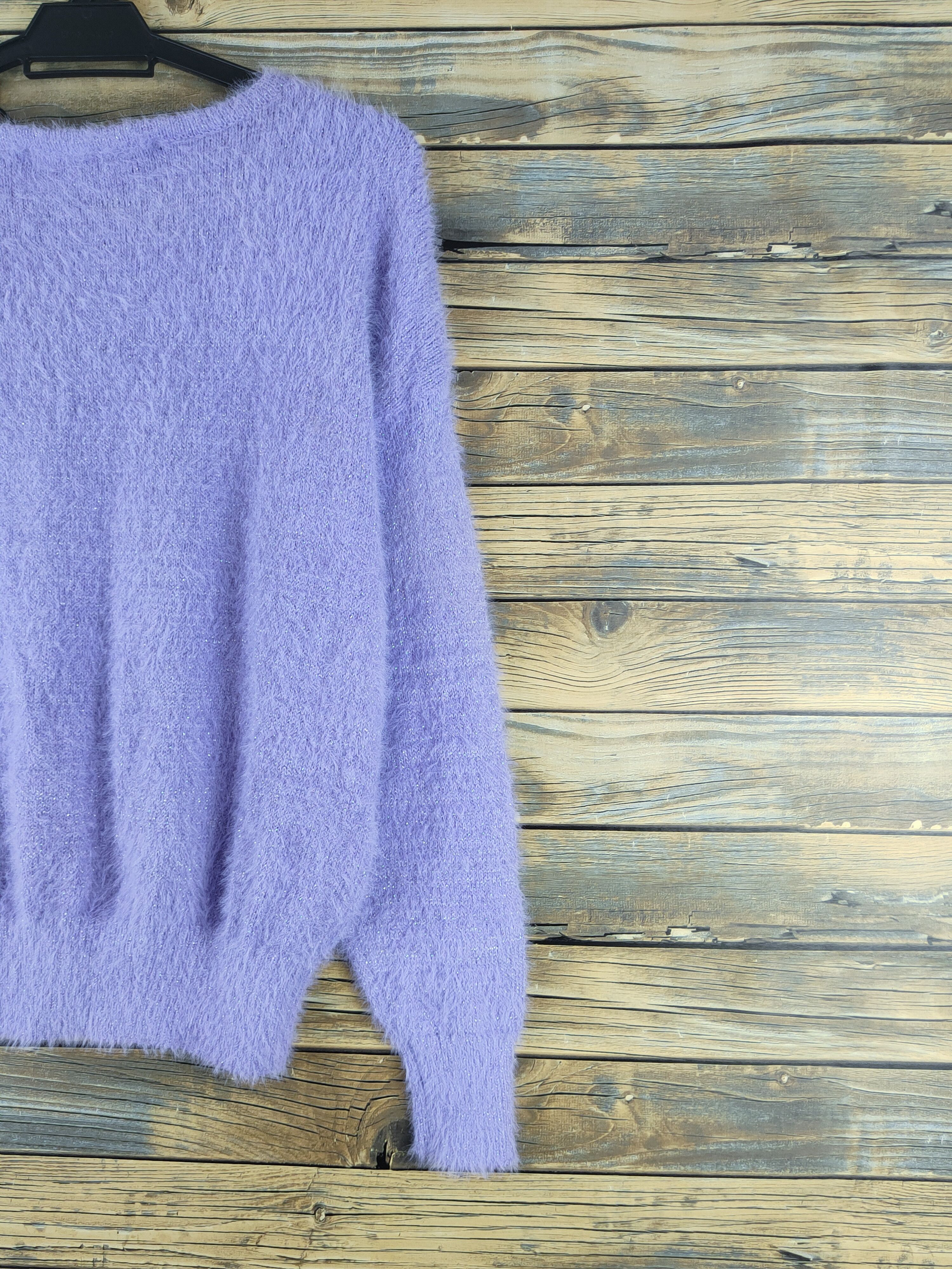 Japanese Brand DL Yecca Vecca Light Purple Fur Mohair Knitwear #46-443 Size M / US 6-8 / IT 42-44 - 9 Thumbnail