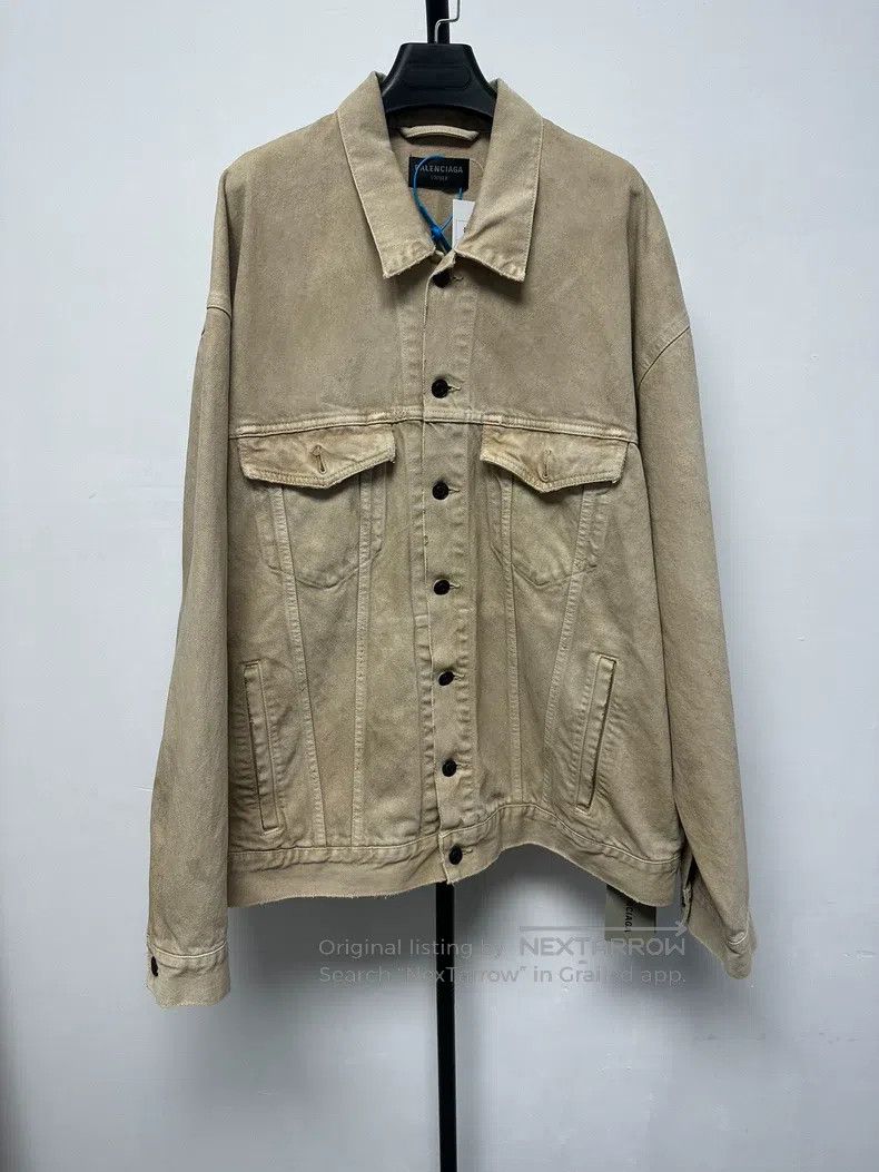 Balenciaga Balenciaga Single-Button Long Sleeve Collar Denim Jacket Size US M / EU 48-50 / 2 - 1 Thumbnail