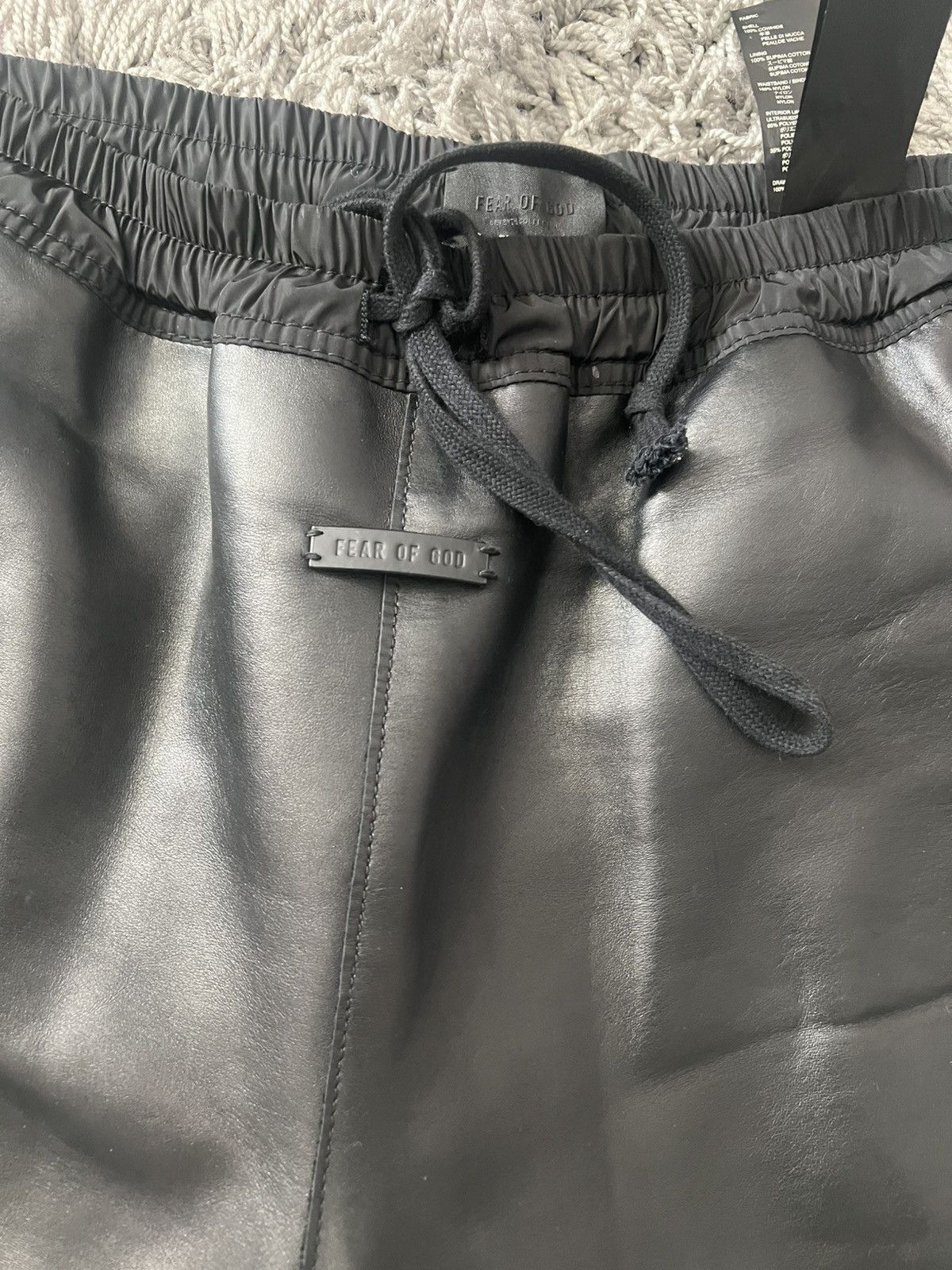 Fear of God FEAR OF GOD 7TH COLLECTION LEATHER JOGGERS Size US 34 / EU 50 - 2 Thumbnail