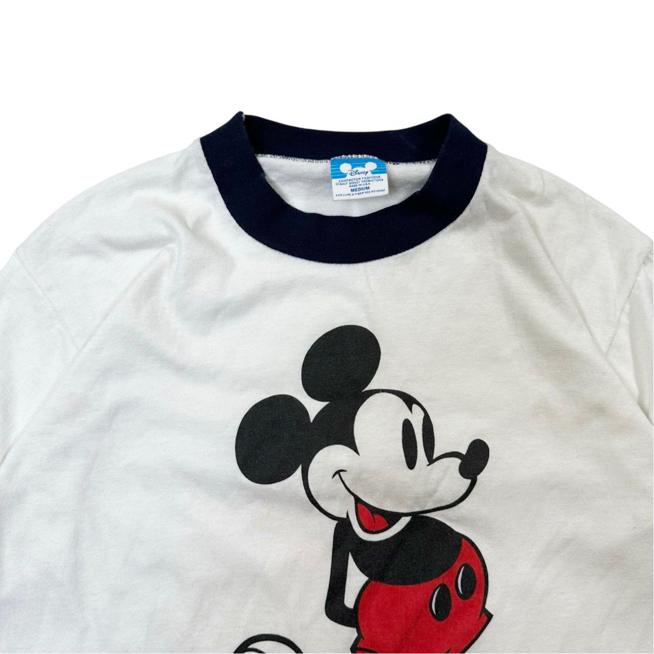 Vintage Vintage 80s Disney Mickey Mouse Graphic Ringer T Shirt Size US M / EU 48-50 / 2 - 2 Thumbnail