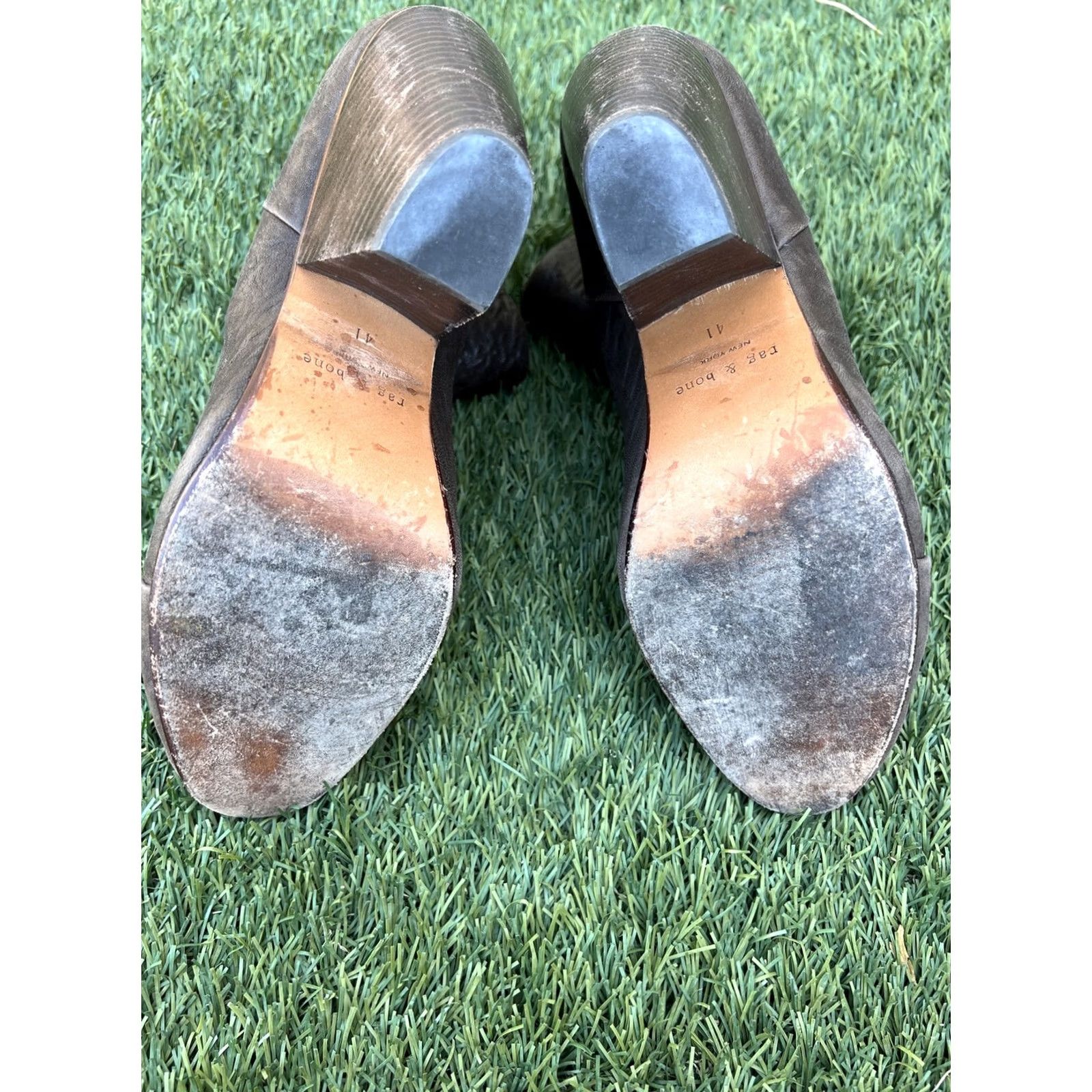 Rag & Bone VINTAGE Rag & Bone Newbury Classic Brown Leather Ankle Boots Women's Booties Sz 41 US 11 Size US 11 / IT 41 - 7 Thumbnail