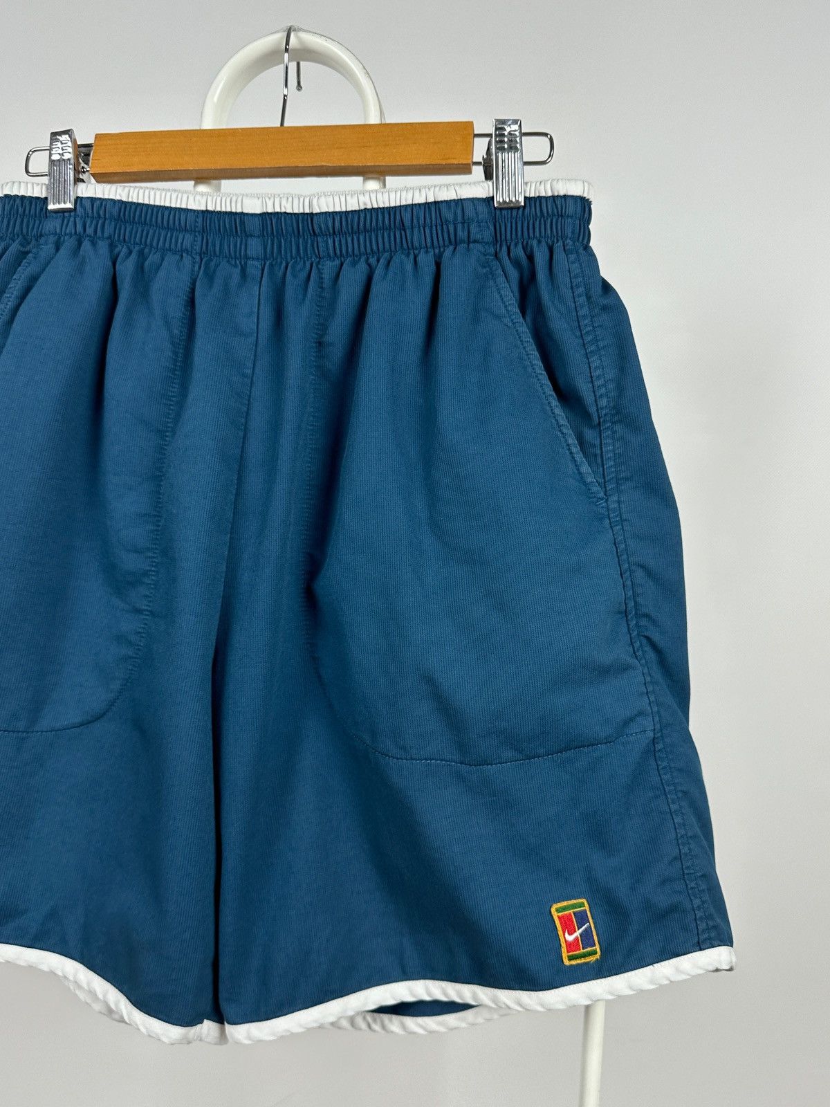 Nike 90s Vintage Nike Tennis Court Navy Shorts Andre Agassi Size US 32 / EU 48 - 5 Thumbnail
