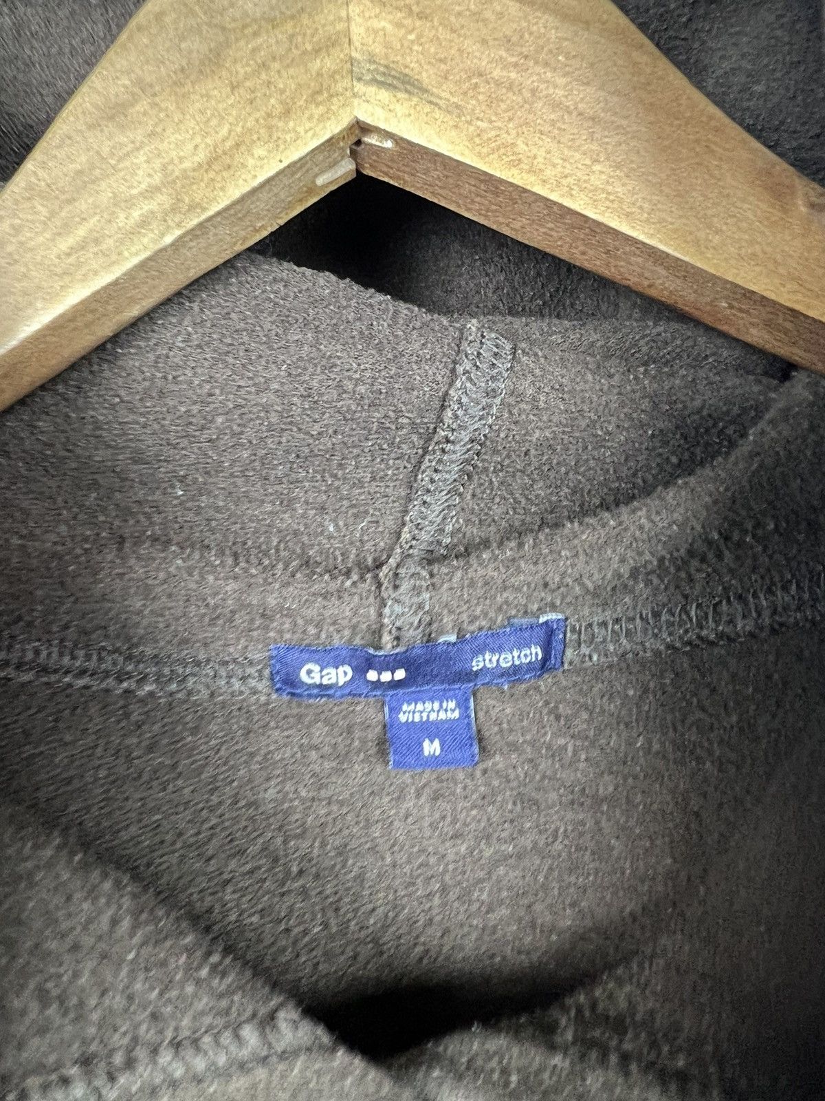 Gap (M) Vintage Gap Brown Fleece Hoodie Size M / US 6-8 / IT 42-44 - 3 Thumbnail
