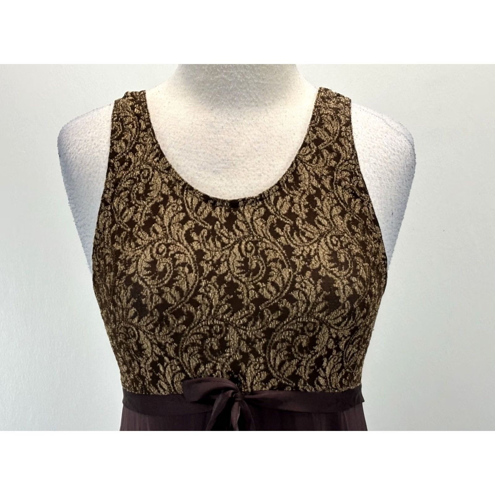 Vintage VINTAGE Shadowline Nightgown Women’s M Chocolate Brown Nylon Long Made USA Nightgown Womens M Brown 1970s Retro Sleepwear Mens Girls? Size ONE SIZE - 5 Thumbnail