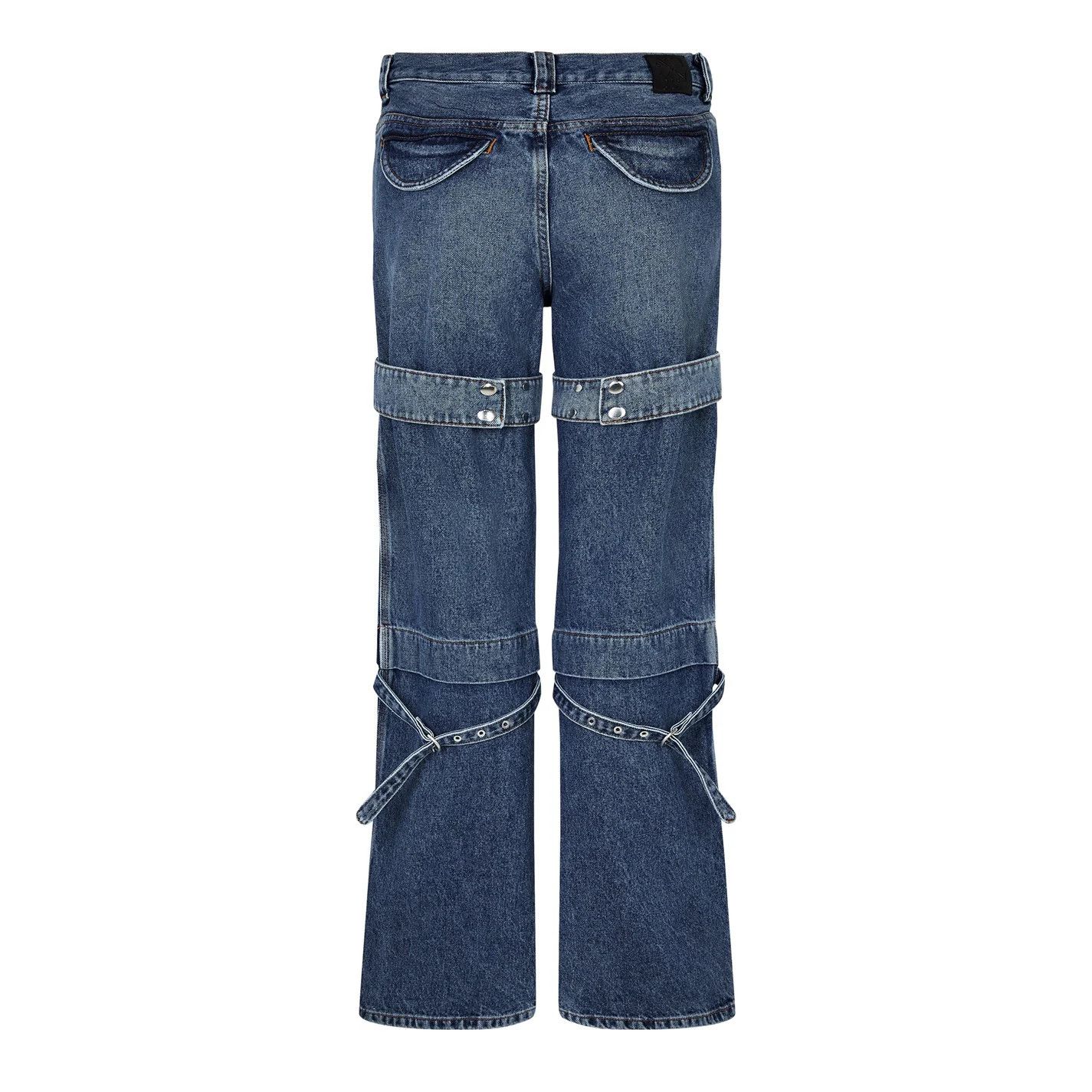 Off-White o1g2r1mq1224 Cargo Zip Jean in Blue Size 30" / US 8 / IT 44 - 2 Thumbnail