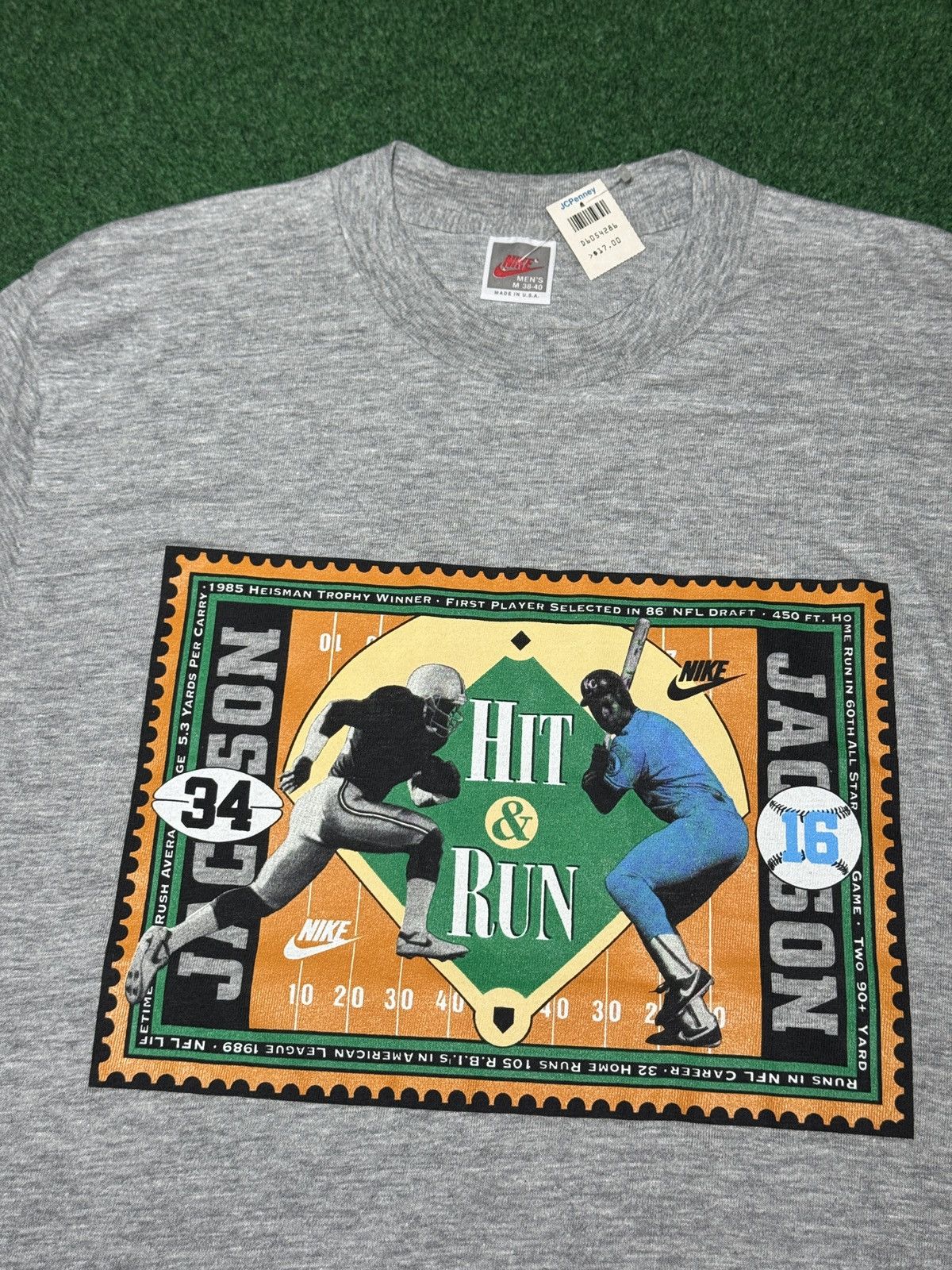 Nike Nike Bo Jackson Hit & Run NWT 80s GRAIL M/L 21x28 T Shirt Size US L / EU 52-54 / 3 - 2 Thumbnail