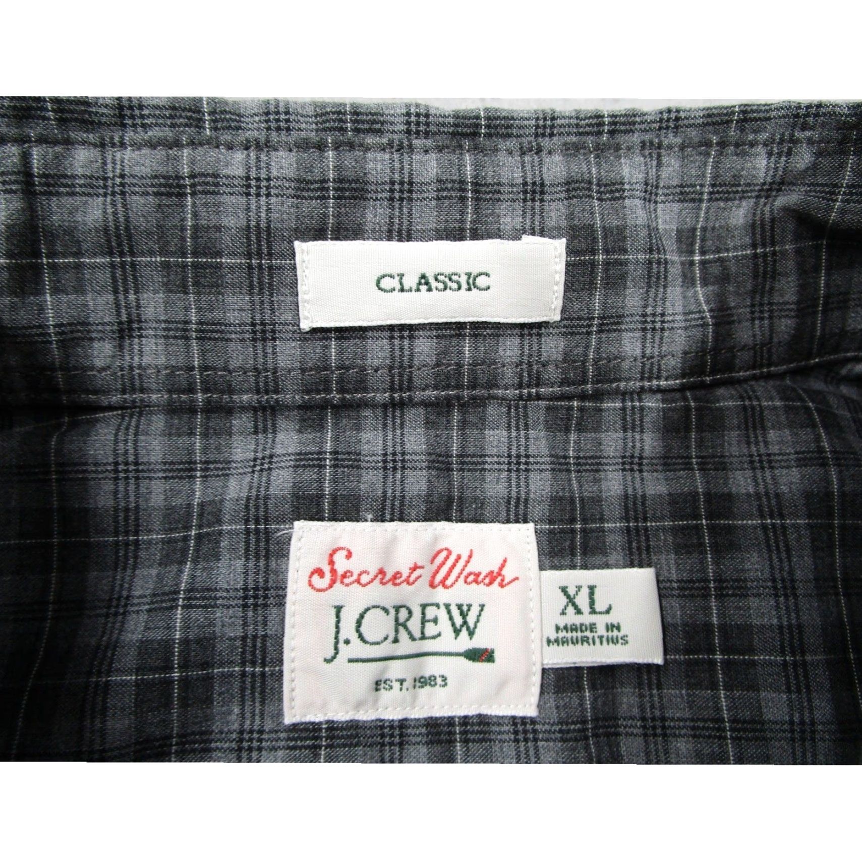 J.Crew J.Crew Secret Wash Shirt Mens XL Classic Grey Plaid Button Down CO874 Oarsman Size US XL / EU 56 / 4 - 5 Thumbnail