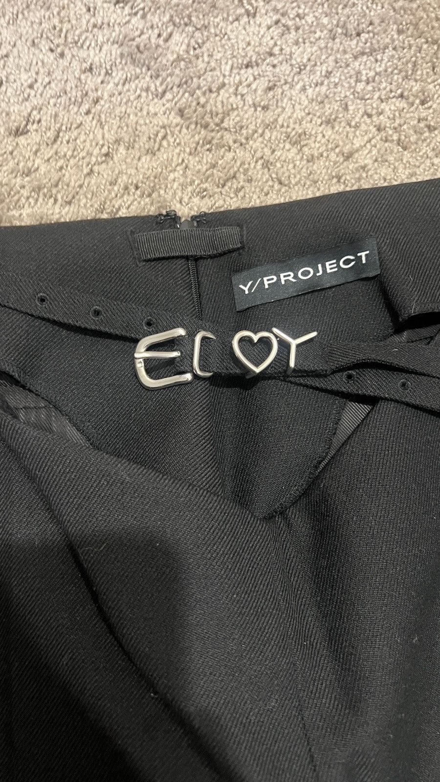 Y/Project Y/PROJECT SSENSE Exclusive Black Y Belt Arc Trousers XL Size US 36 / EU 52 - 4 Thumbnail