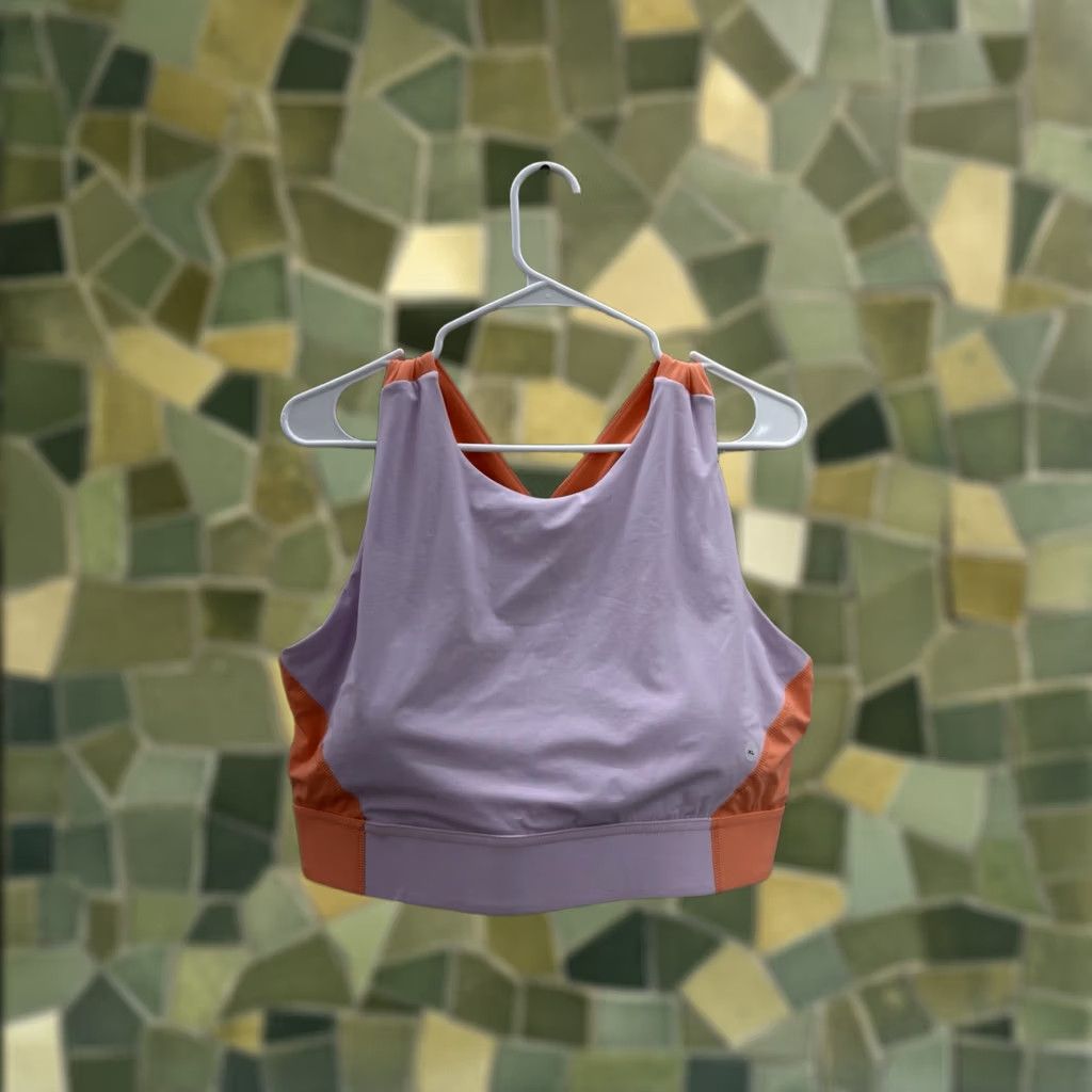 Eddie Bauer Eddie Bauer Womens Shoreline Sport Top Sleeveless Cropped Colorbloc XL Purple Racerback NWTs Sports Bra Shirt Women X L Size XL / US 12-14 / IT 48-50 - 1 Thumbnail