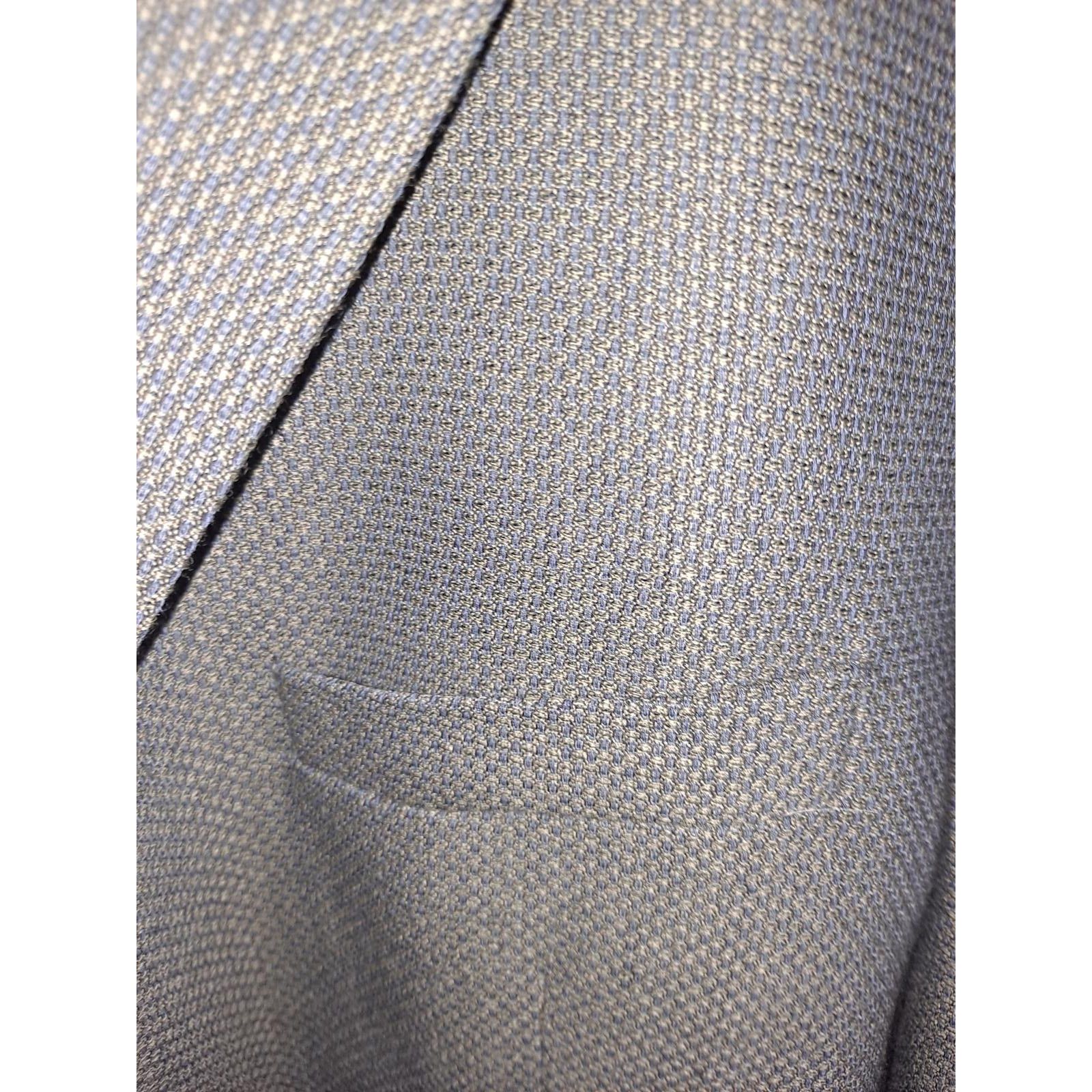 Stafford Stafford 100% Wool Tan and Blue 3 Button Blazer Size 44L Size 44L - 8 Thumbnail