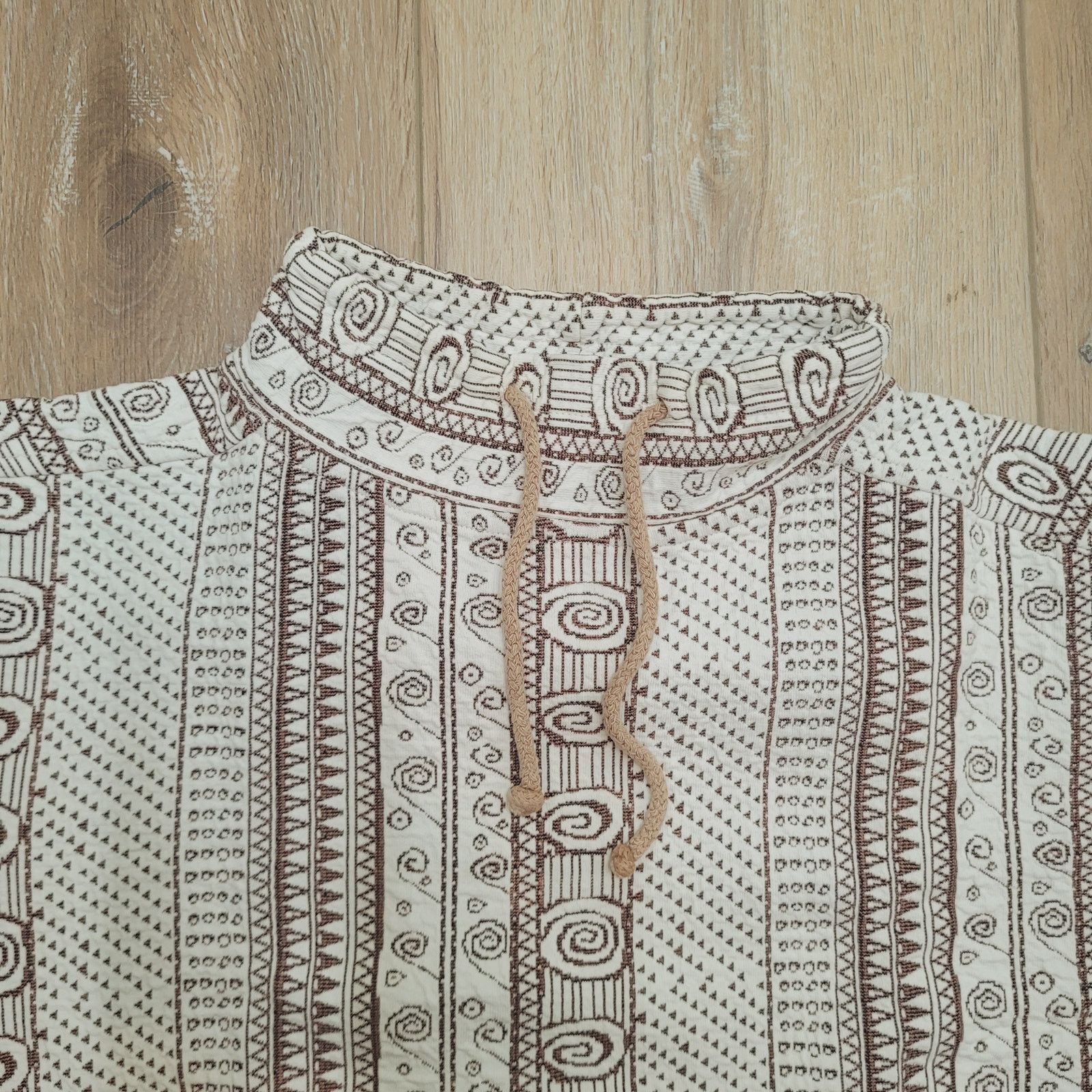 Vintage VTG Ethnic Geometric Print Tunic Top Fits Womens M Boho Size M / US 6-8 / IT 42-44 - 2 Thumbnail