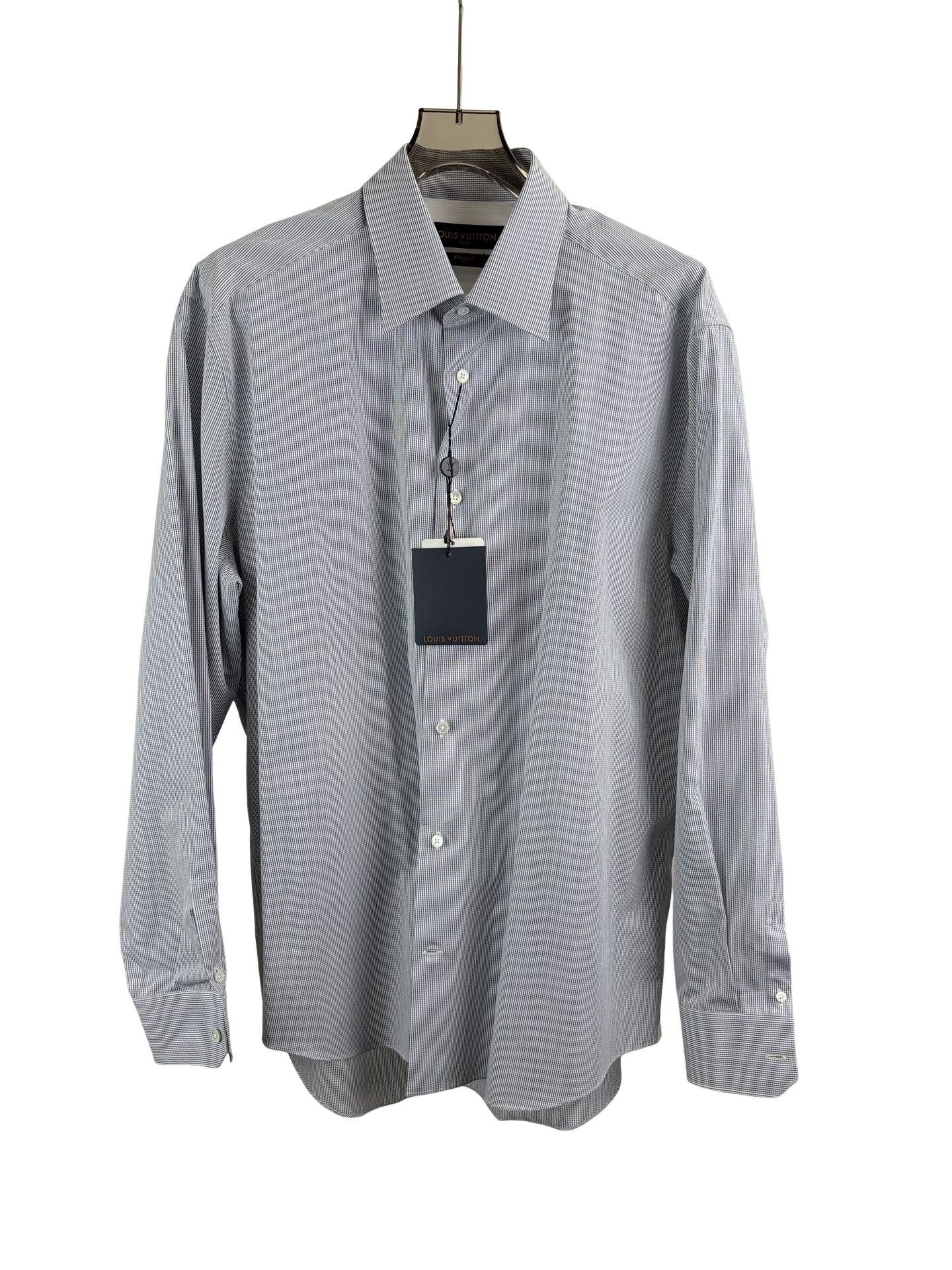 Louis Vuitton Louis Vuitton Blue Striped Shirt Size 43 Size US L / EU 52-54 / 3 - 1 Thumbnail