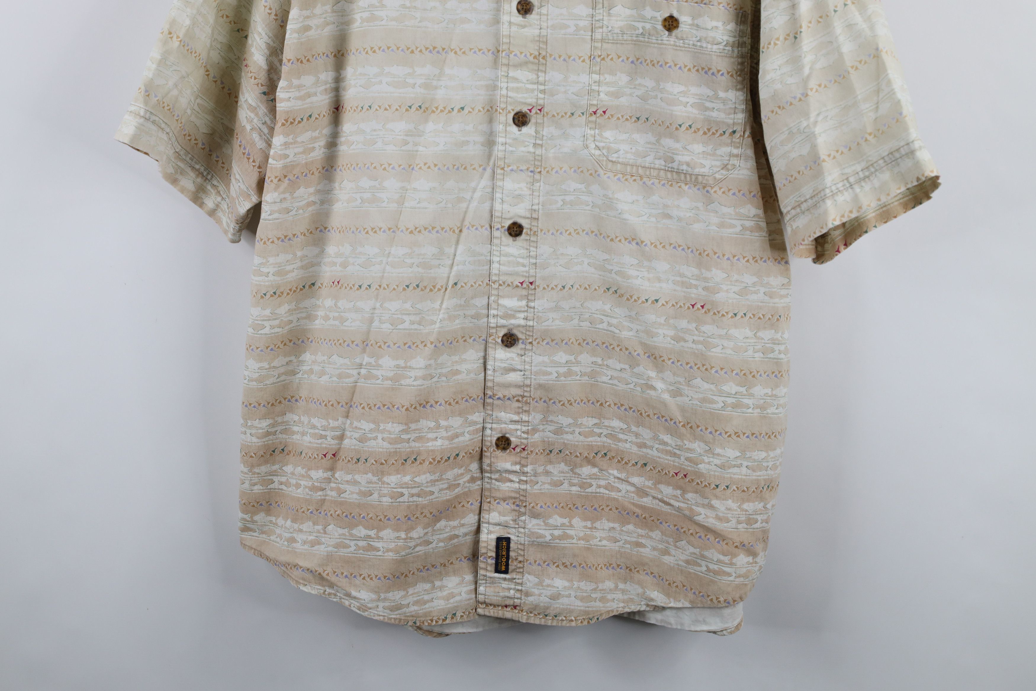 Vintage × Woolrich Woolen Mills Vintage 90s Woolrich Over Print Short Sleeve Button Shirt Size US XXL / EU 58 / 5 - 3 Thumbnail