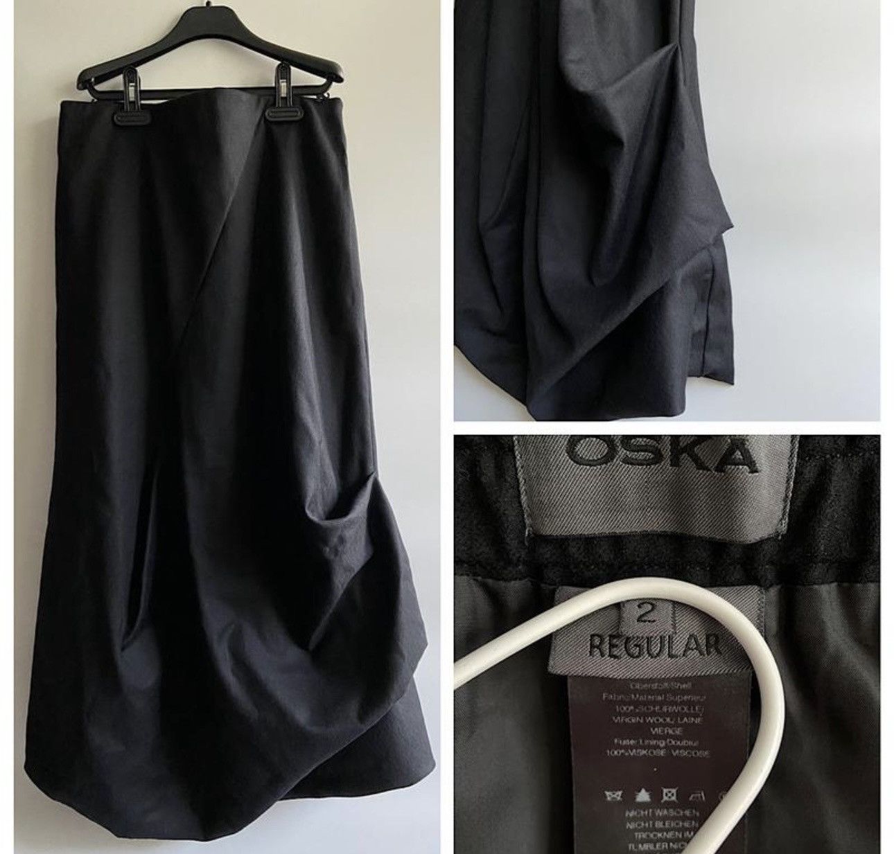 OSKA Oska avant garde assymetric wool maxi skirt Size 27" / US 4 / IT 40 - 2 Thumbnail