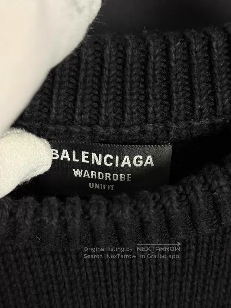 Balenciaga Balenciaga Black Round Neck Knit Top Size US M / EU 48-50 / 2 - 2 Thumbnail