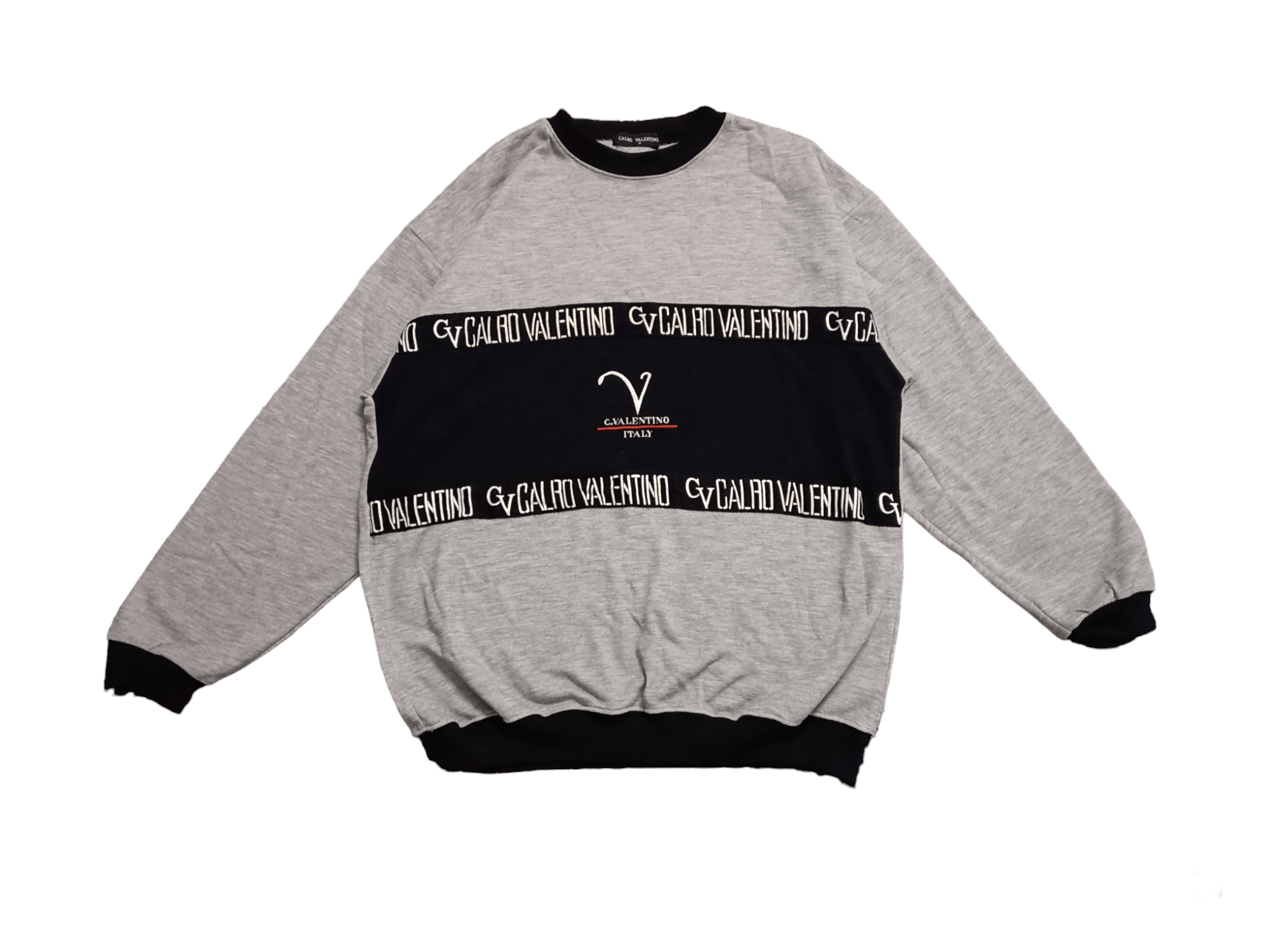 Valentino × Vintage Vintage Carlo Valentino Big Logo Sweatshirt Size US M / EU 48-50 / 2 - 1 Thumbnail