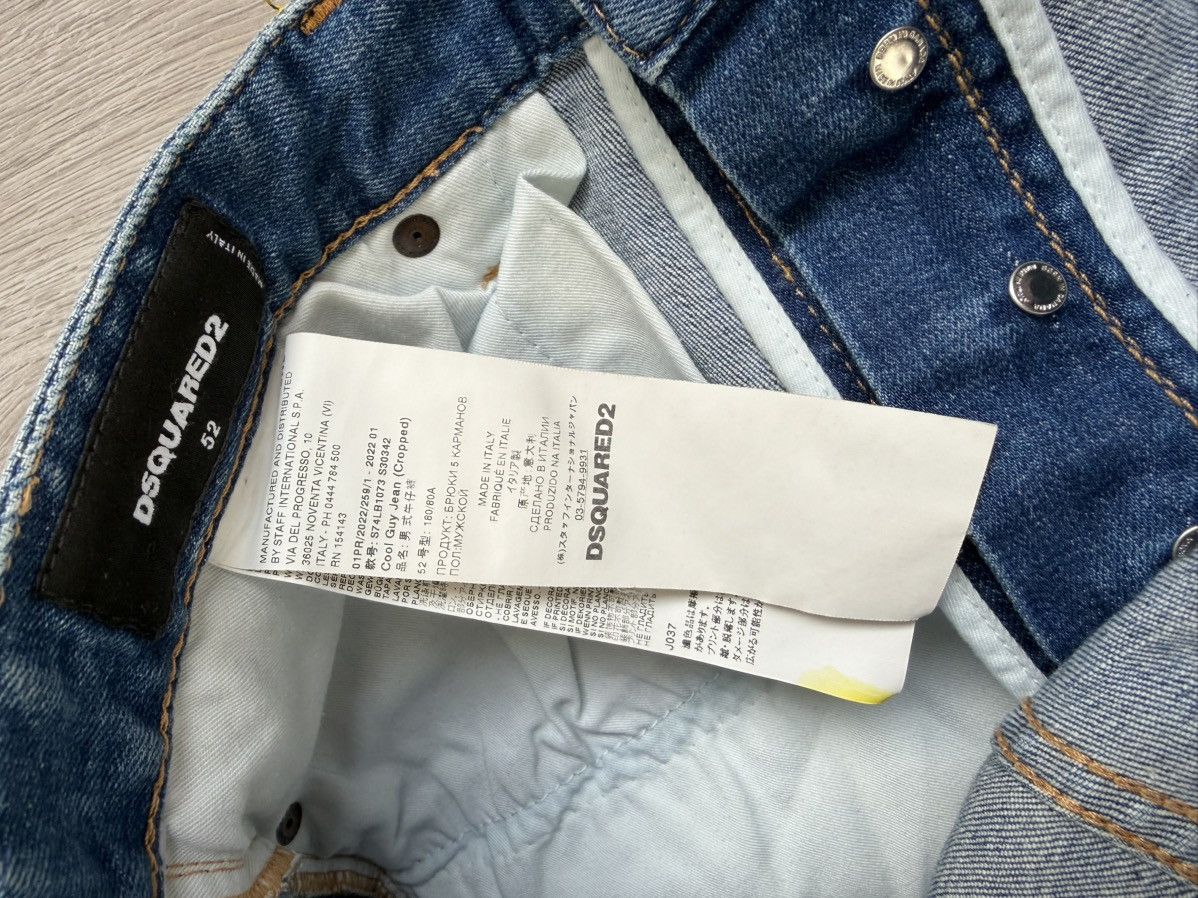 Dsquared2 Dsquared2 Skinny Dan Graffiti Wash Cropped Jeans Size US 34 / EU 50 - 7 Thumbnail