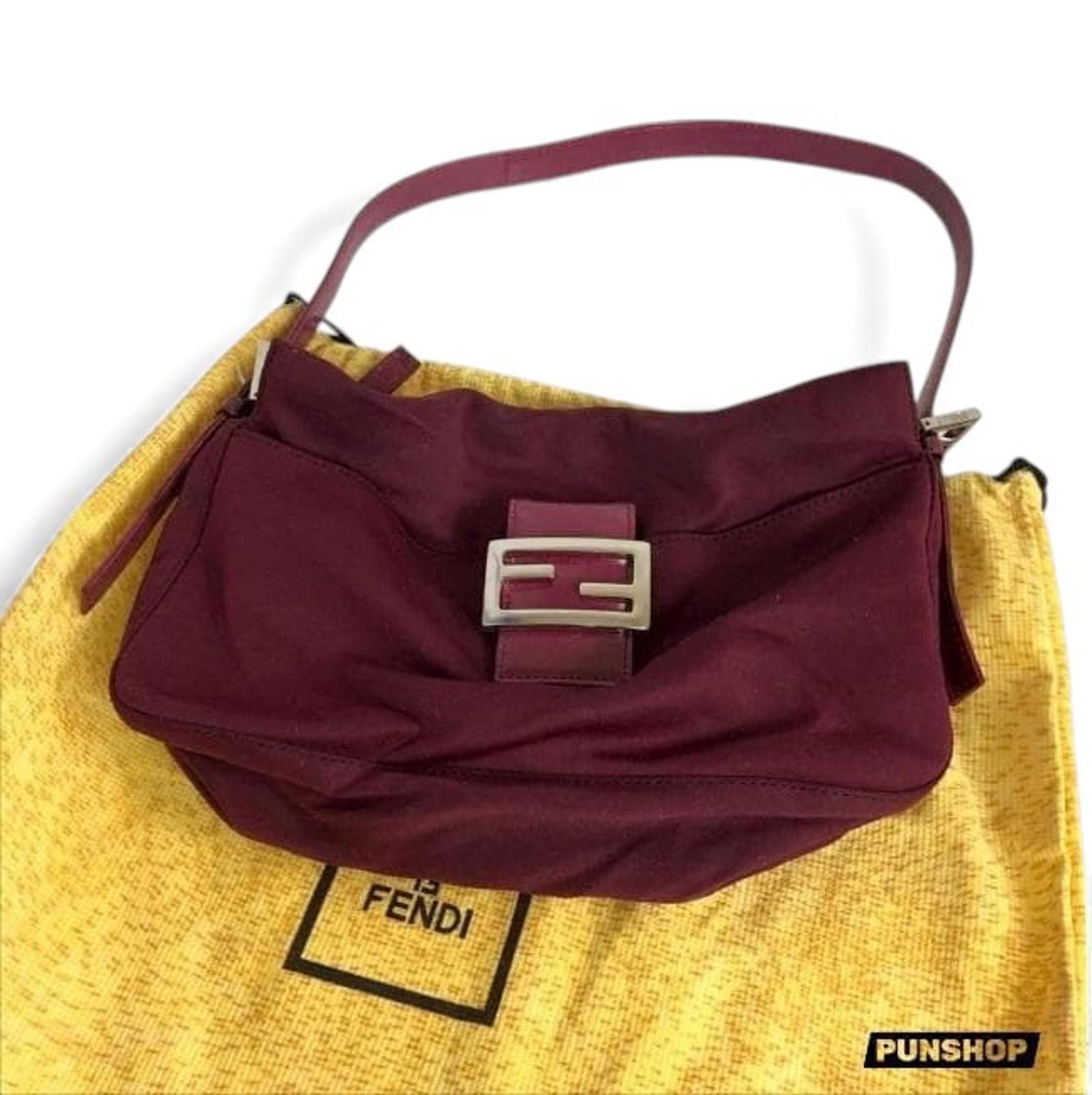 Fendi Fendi - Burgundy Baguette Shoulder Bag Size ONE SIZE - 2 Thumbnail