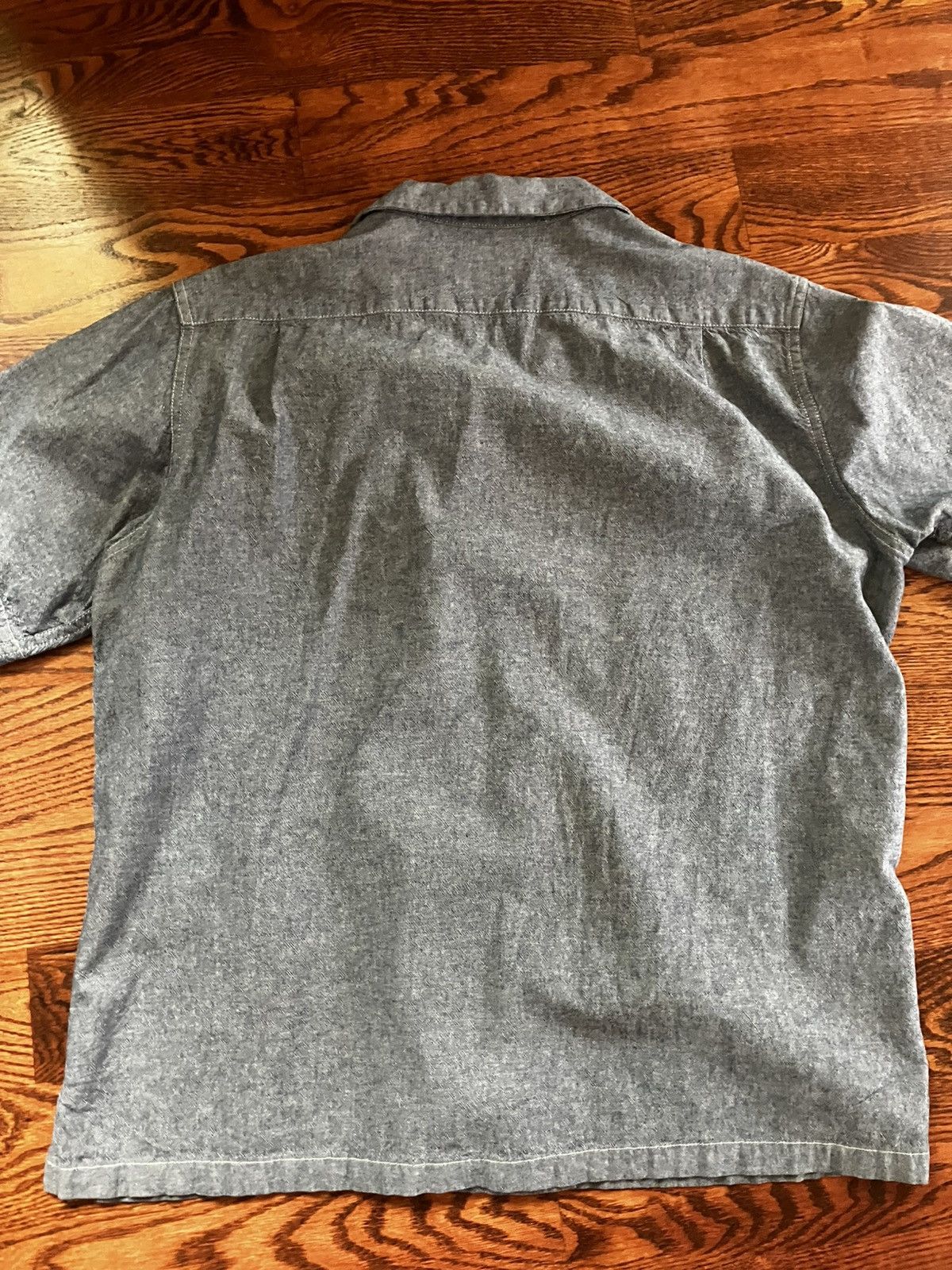 Five Pocket Island Shirt-Chambray Camp Collar in Blue, Men's — image 2 of 3