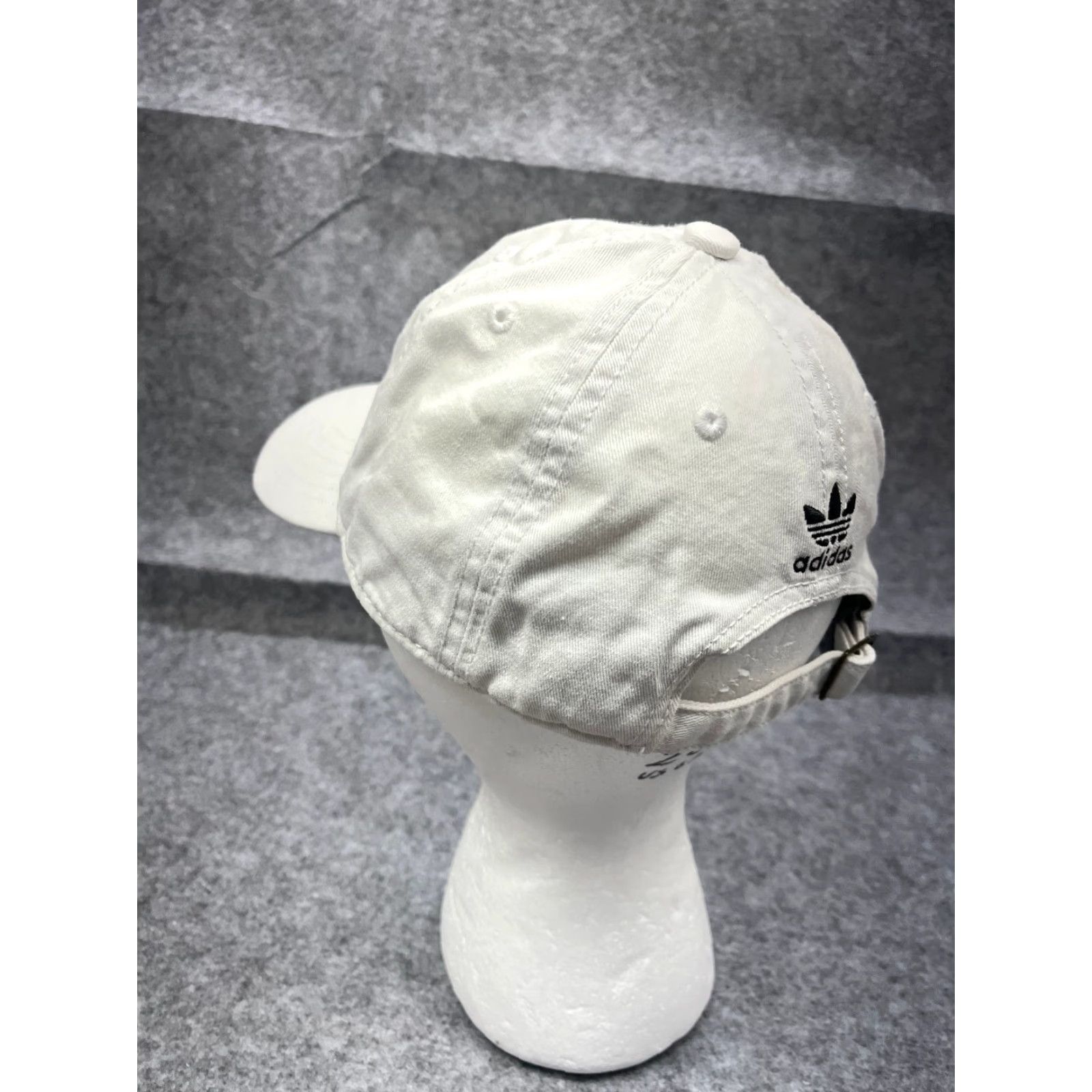 Adidas Adidas Hat Cap Strap Back Women One Size White Embroidered 100% Cotton Twill Golf Hat Casual Sports Size ONE SIZE - 5 Thumbnail